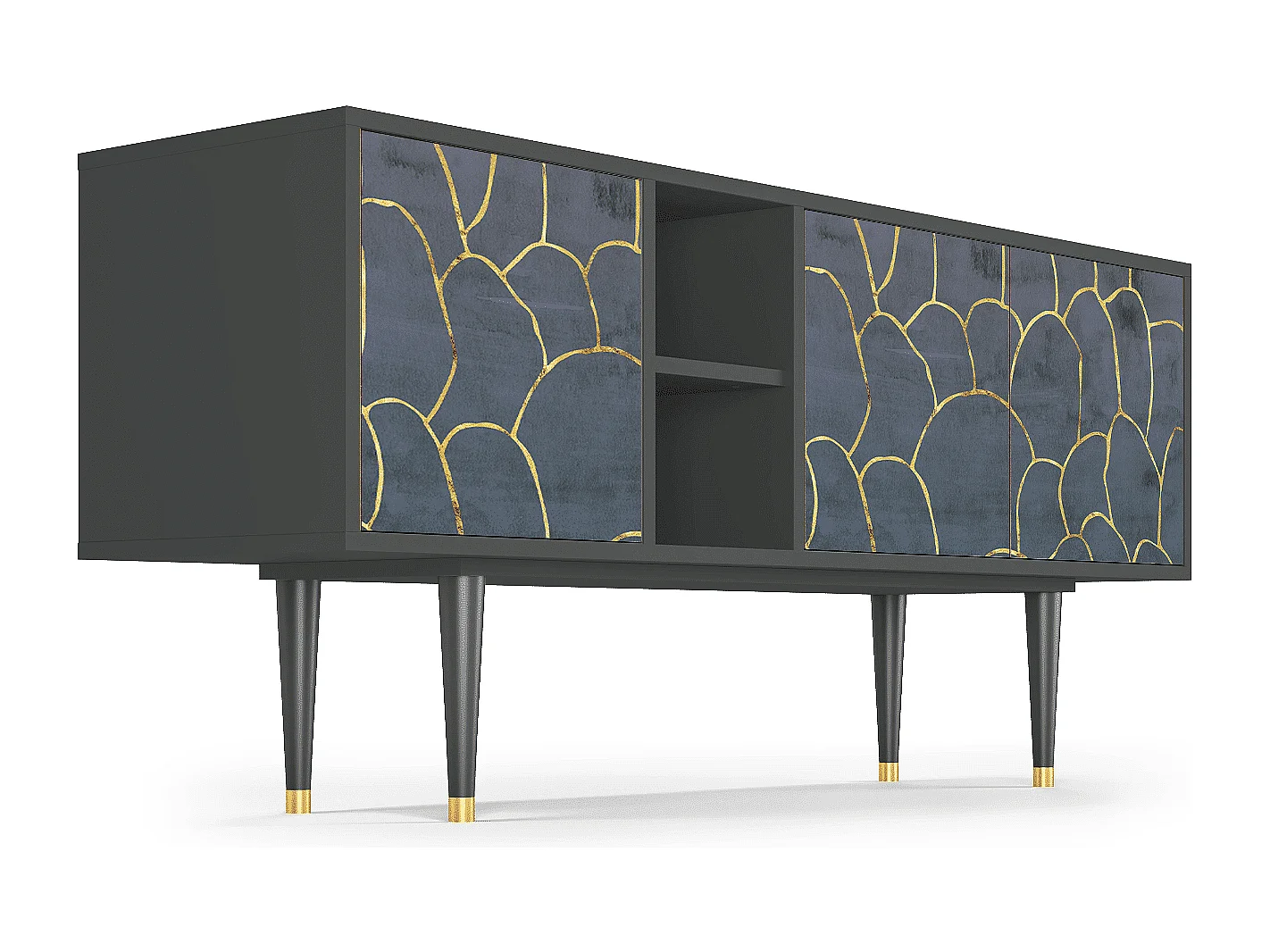 Meuble TV - 150х69х41 cm - T5 - Blue Lagoon, Anthracite