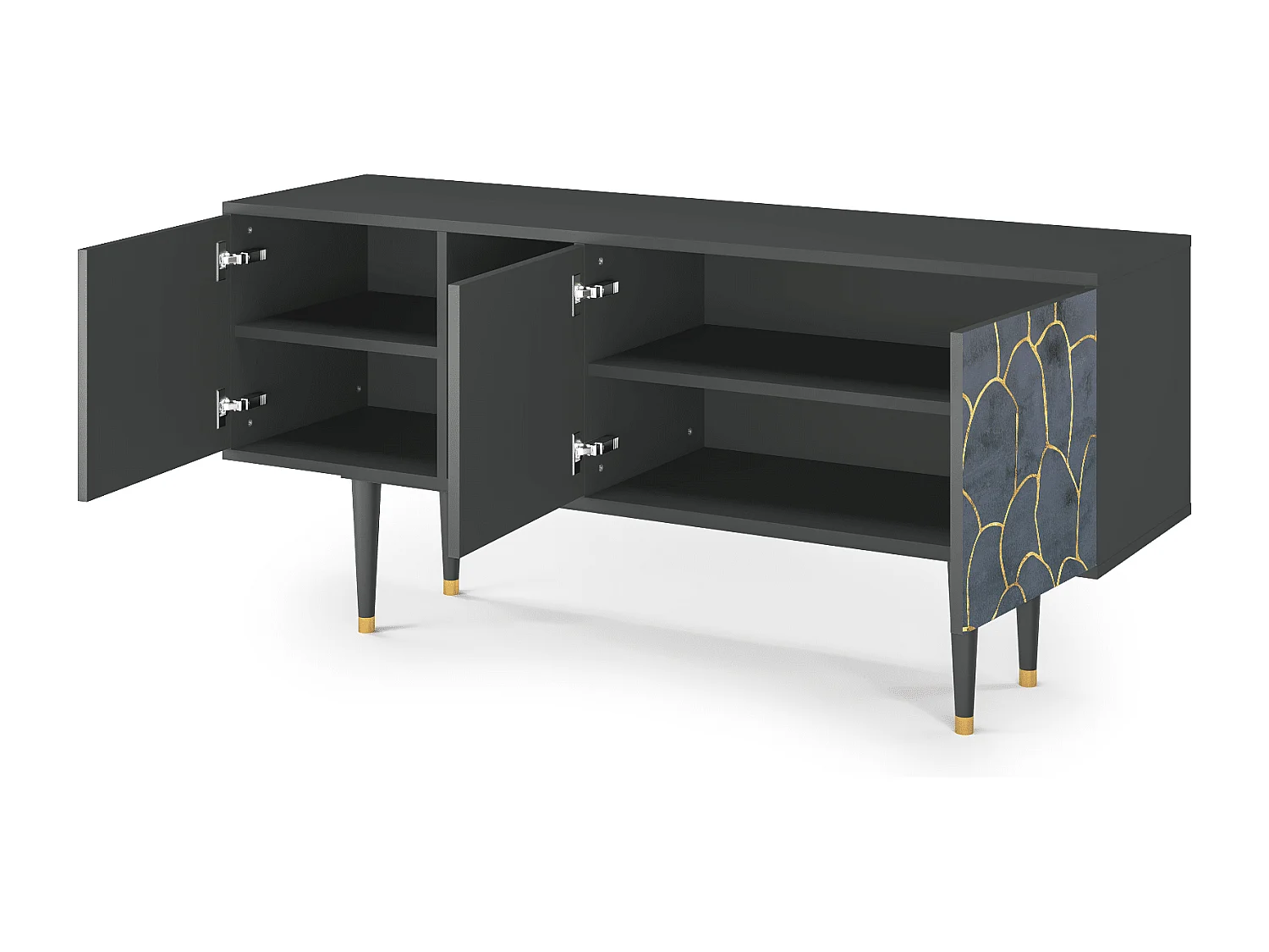 Meuble TV - 150х69х41 cm - T5 - Blue Lagoon, Anthracite