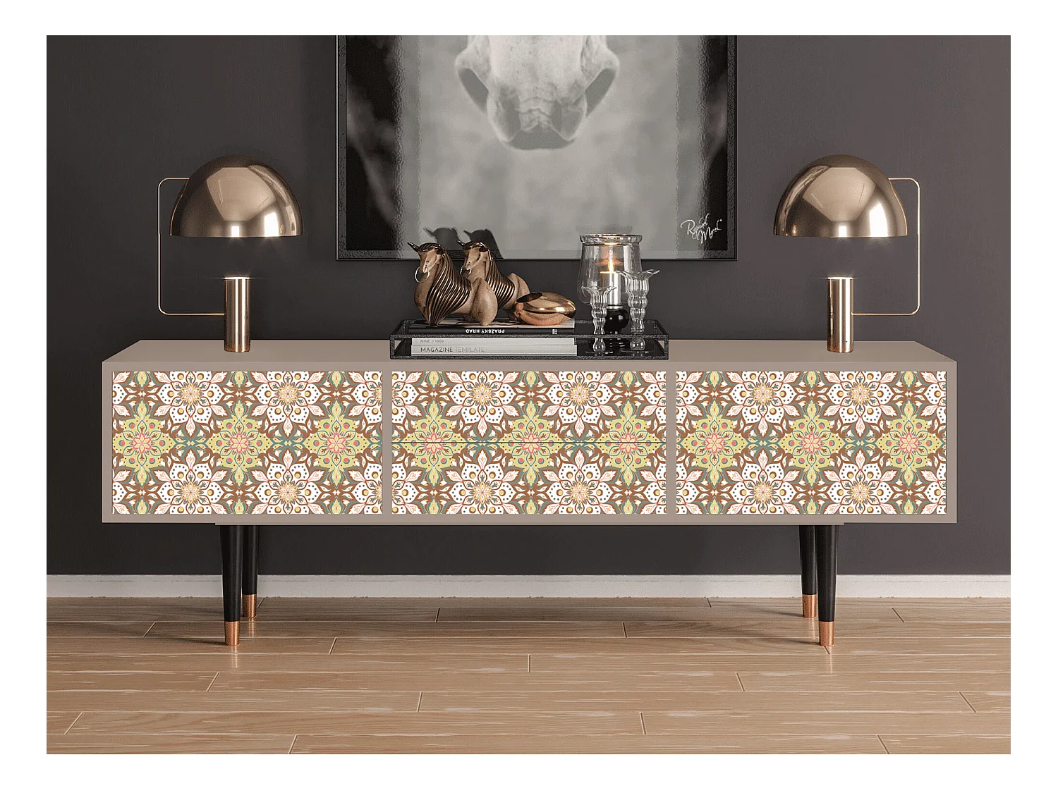 TV-meubel - 170х59х48 cm - T4 - Chinese Tea, Latte