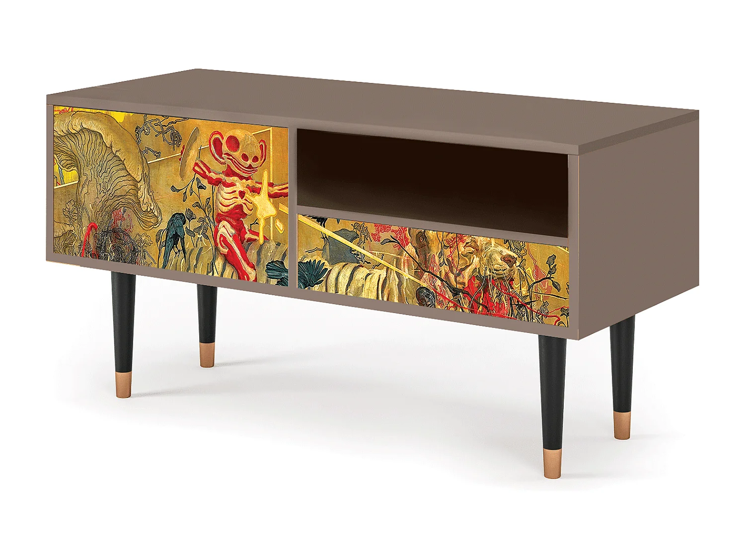 Mobile TV - 115х59х48 cm - T3 - Blood by James Jean, Latte