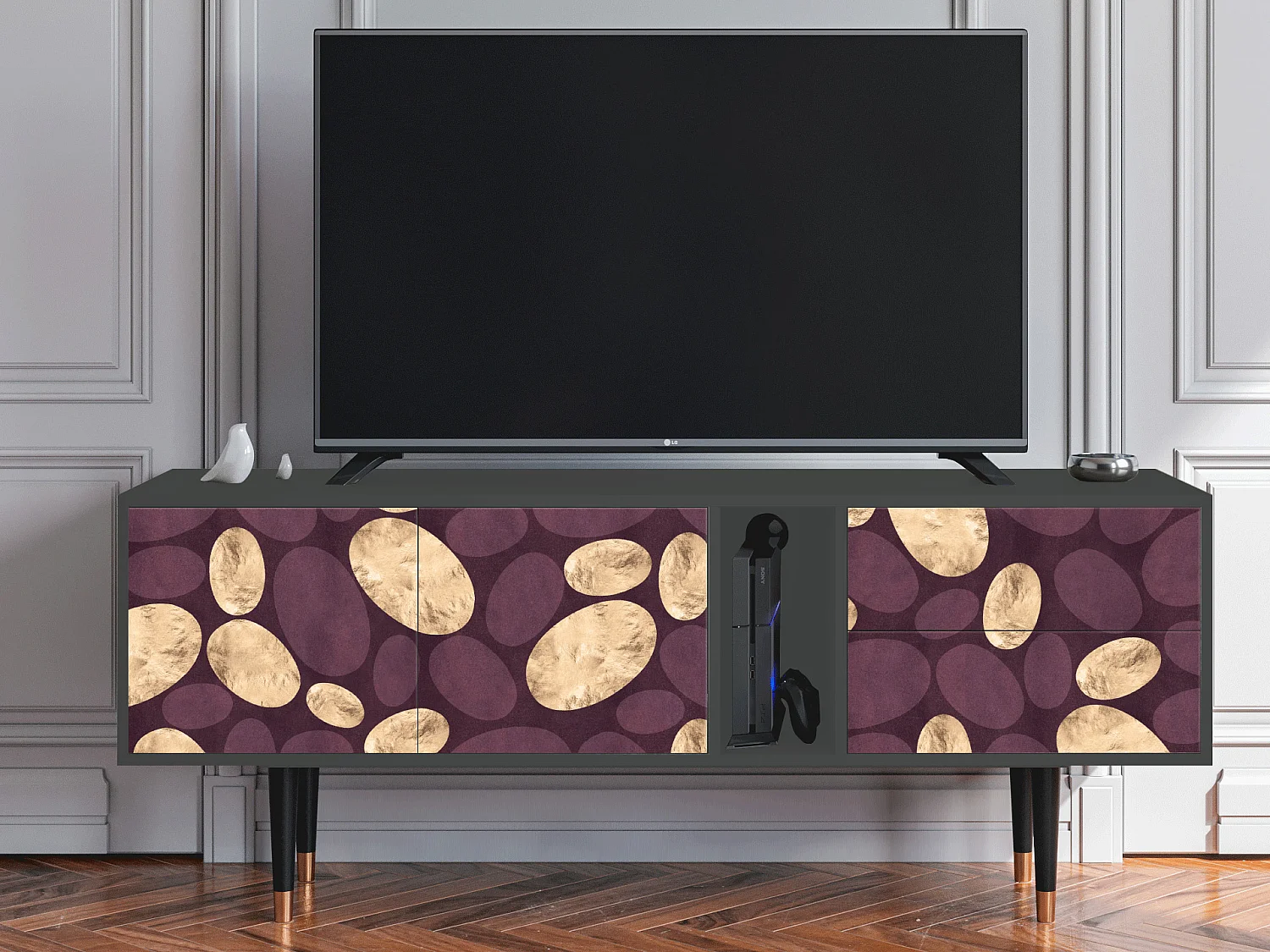 Meuble TV - 170х69х48 cm - T1 - Fine Wine, Anthracite