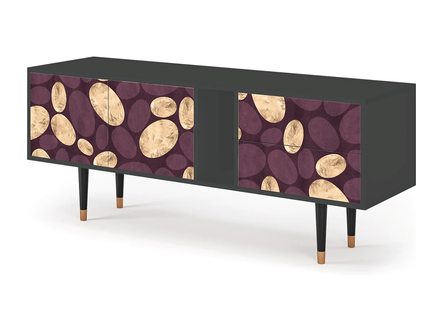 Meuble TV - 170х69х48 cm - T1 - Fine Wine, Anthracite