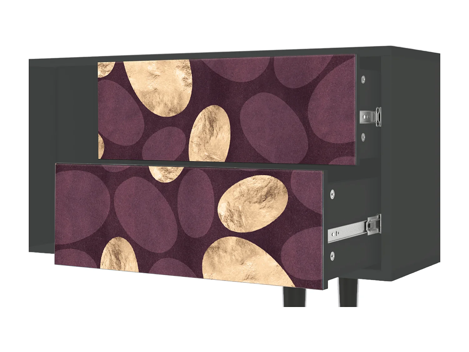 Meuble TV - 170х69х48 cm - T1 - Fine Wine, Anthracite