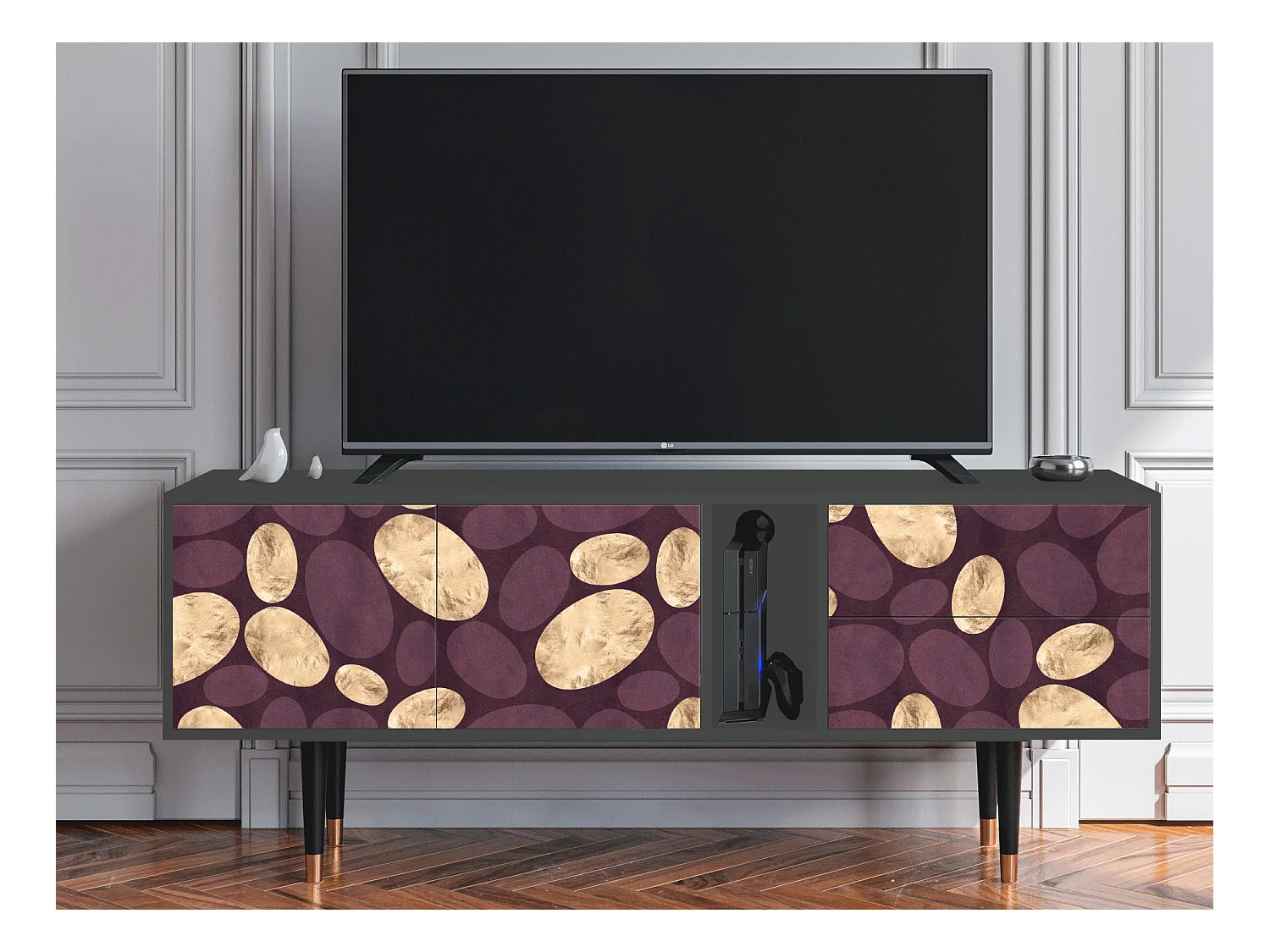 Meuble TV - 170х69х48 cm - T1 - Fine Wine, Anthracite
