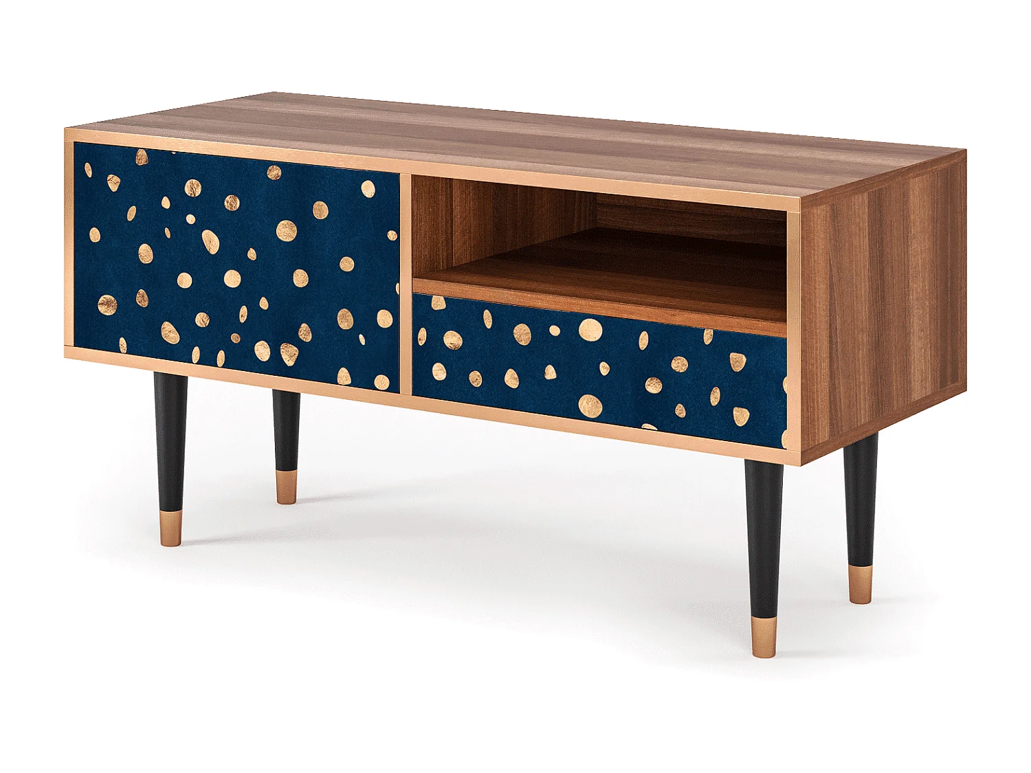 Meuble TV - 115х59х48 cm - T3 - Night Skies, Noyer