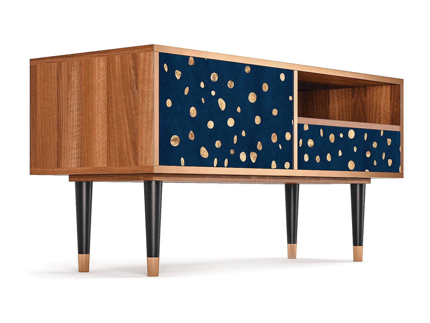 Meuble TV - 115х59х48 cm - T3 - Night Skies, Noyer