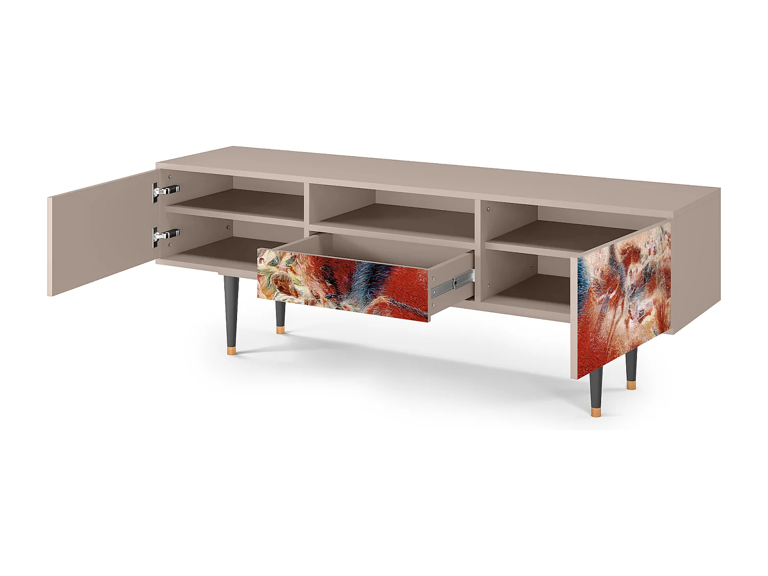 Meuble TV - 170х59х41 cm - T6 - The City Rises, Latte