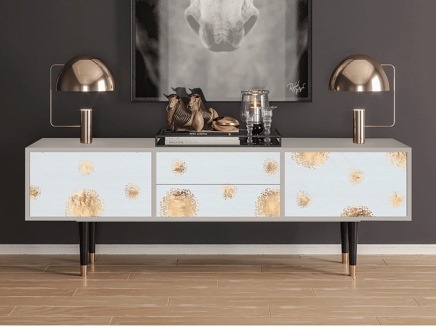 TV-meubel - 170х59х48 cm - T4 - Sky Latte, Zand