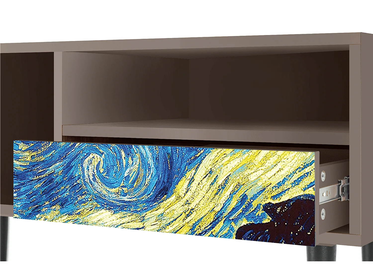 Mueble de TV - 115х59х48 cm - T3 - The Starry Night  , Latte