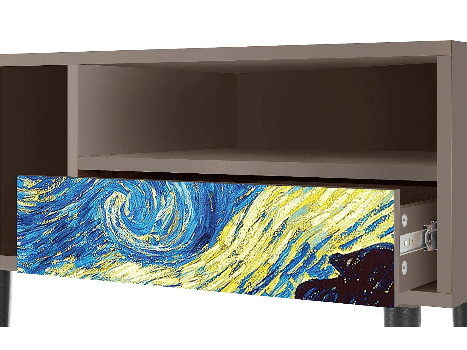 Szafka RTV - 115х59х48 cm - T3 - The Starry Night  , Latte