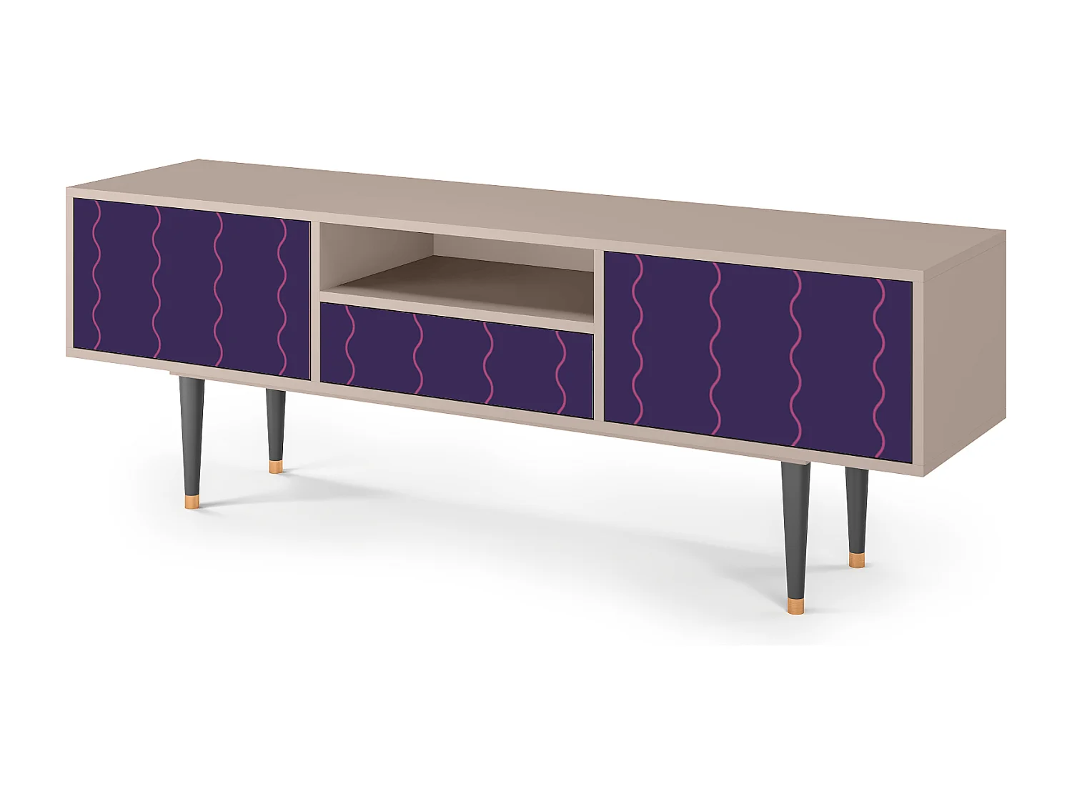 Mueble de TV - 170х59х41 cm - T6 - Grape Maccaroni, Areia