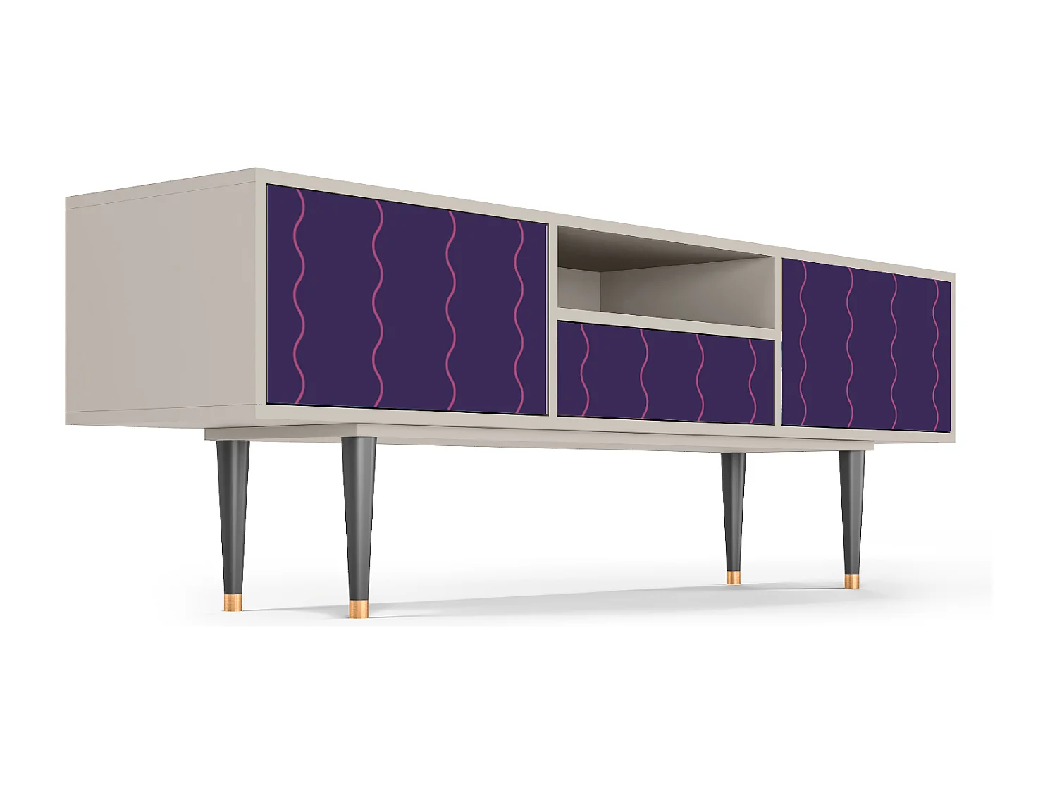 Mueble de TV - 170х59х41 cm - T6 - Grape Maccaroni, Areia