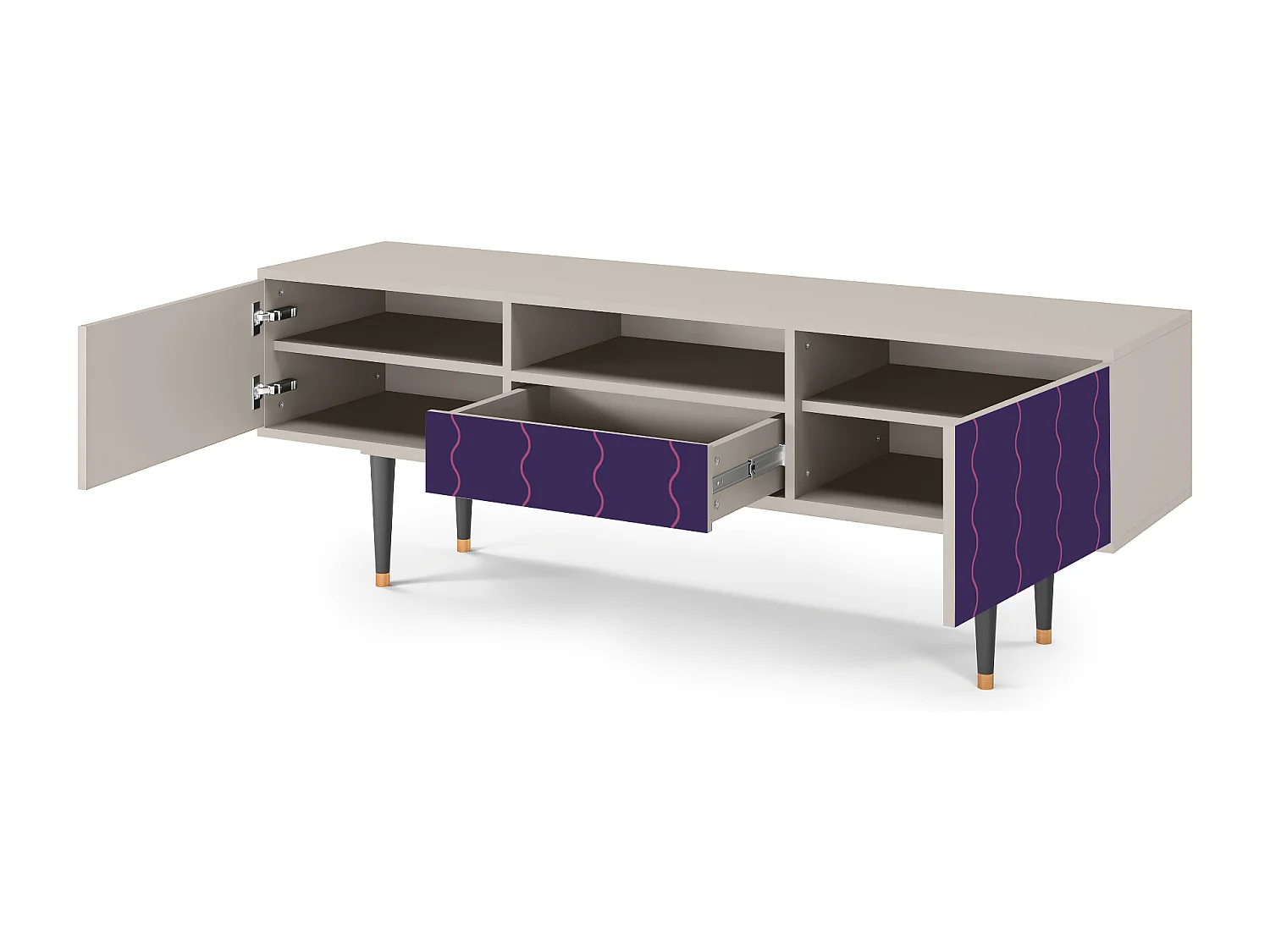 Meuble TV - 170х59х41 cm - T6 - Grape Maccaroni, Sable
