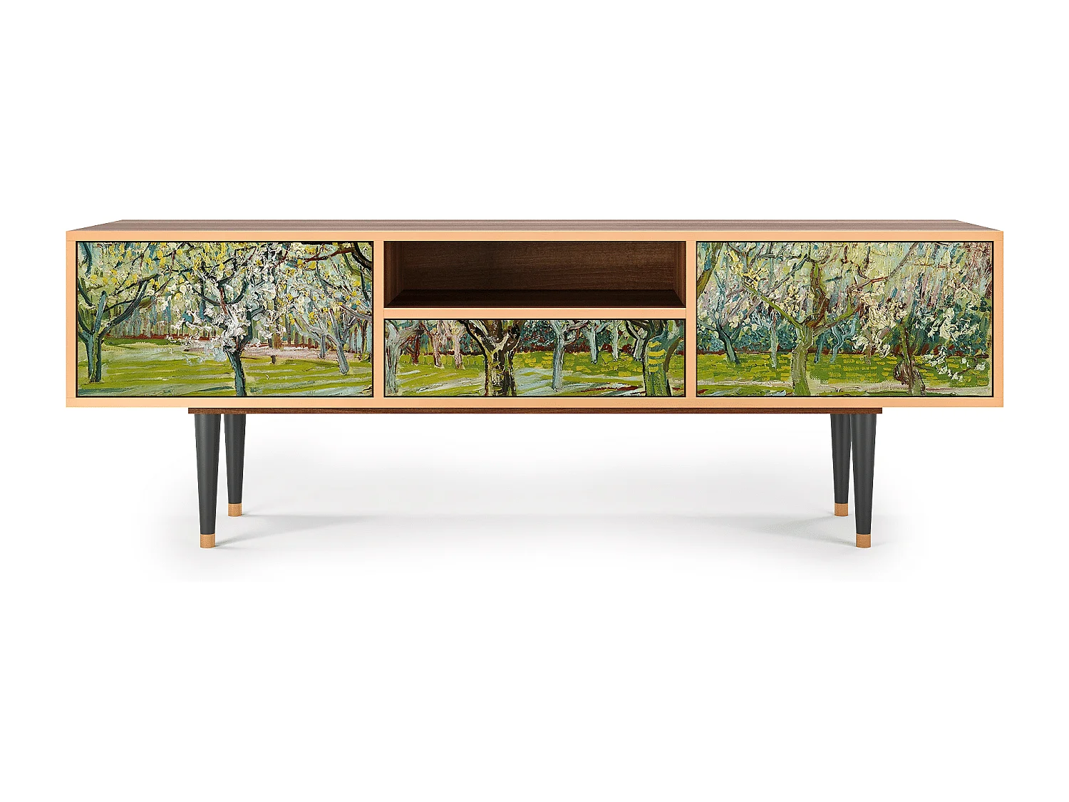 Mueble de TV - 170х59х41 cm - T6 - The Blanco Orchard, Nogal