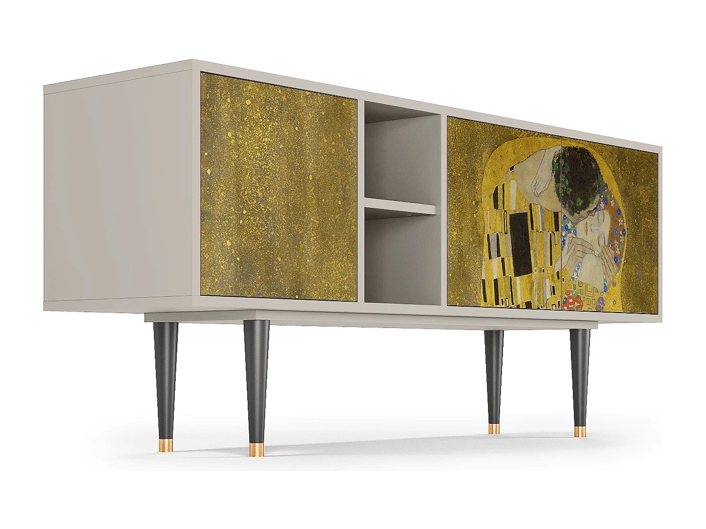 Meuble TV - 150х69х41 cm - T5 - The Kiss by Klimt , Sable