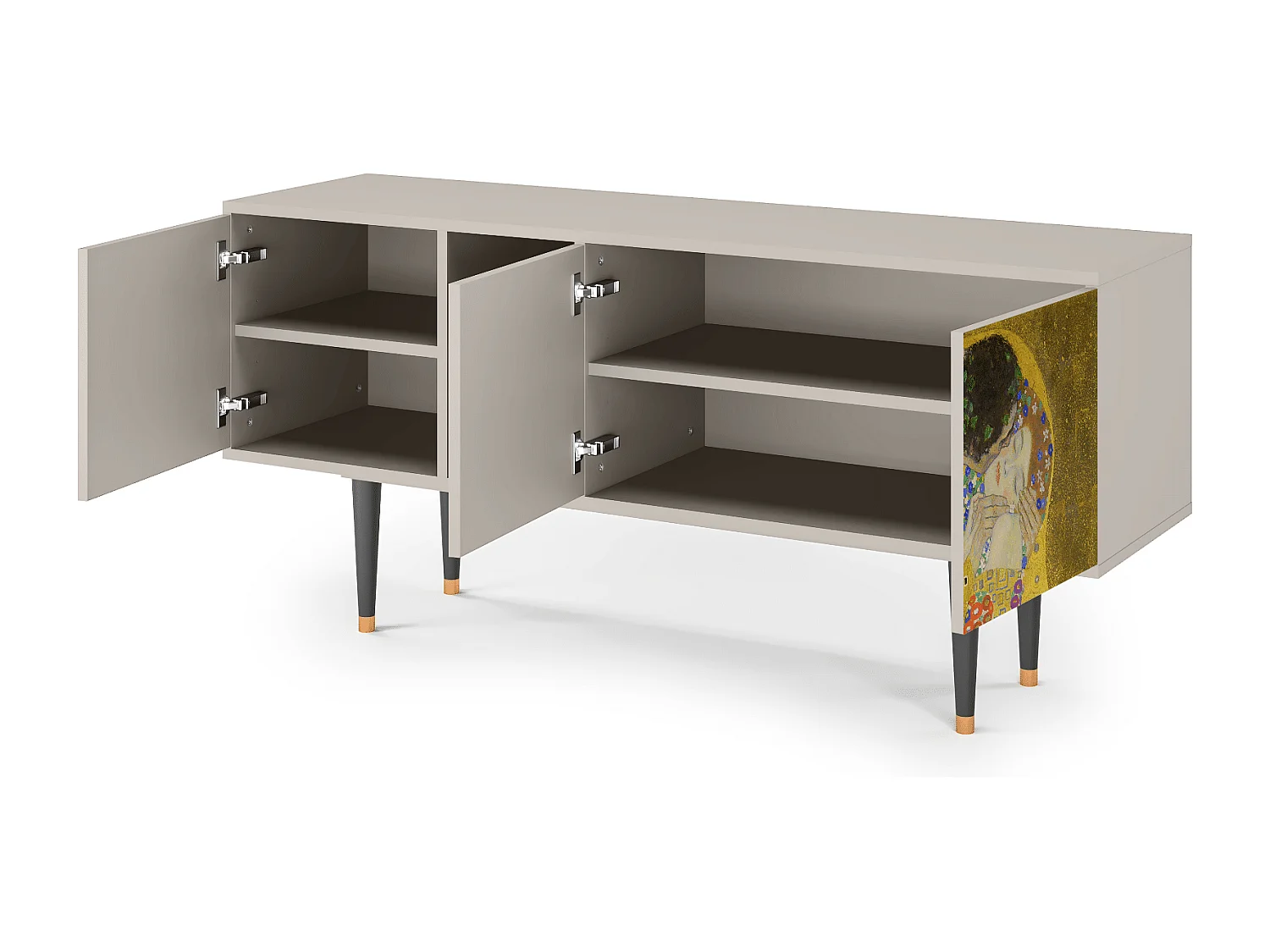 Meuble TV - 150х69х41 cm - T5 - The Kiss by Klimt , Sable