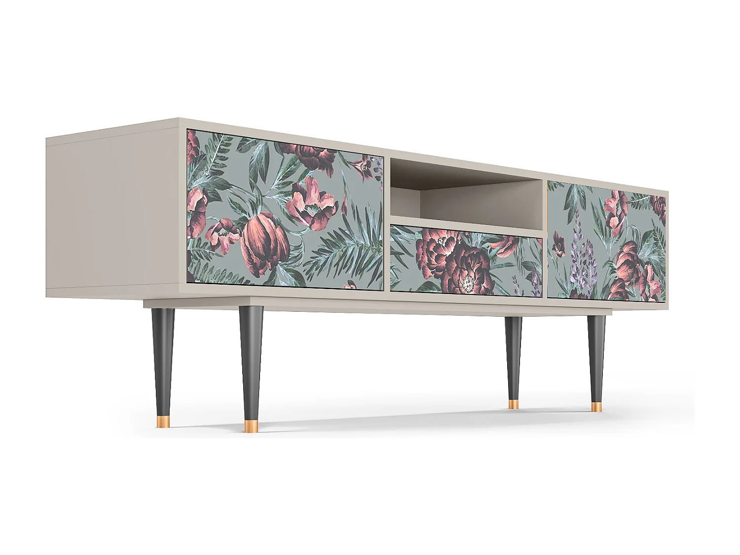 TV-meubel - 170х59х41 cm - T6 - Light Peonies, Zand