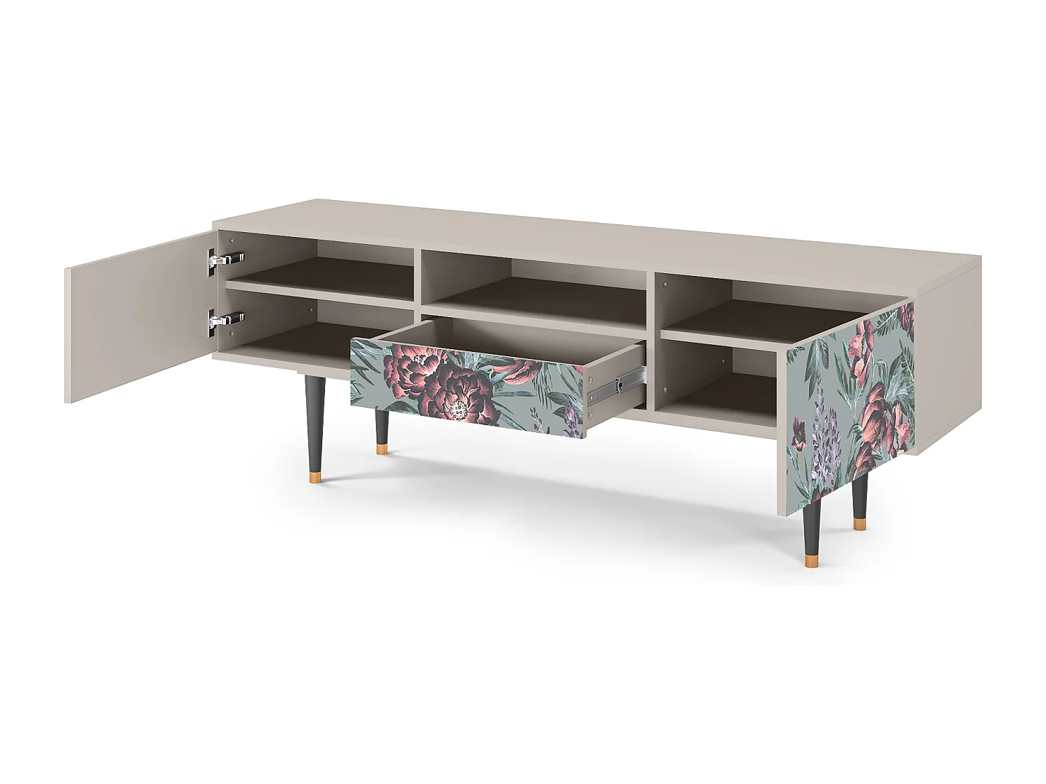 TV-meubel - 170х59х41 cm - T6 - Light Peonies, Zand