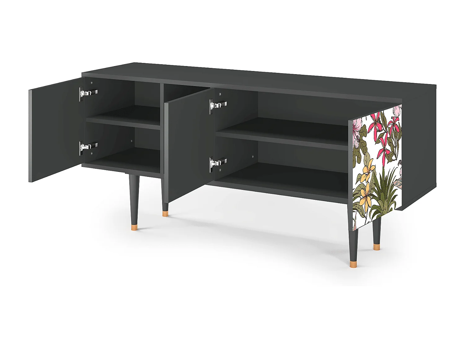 TV-meubel - 150х69х41 cm - T5 - Estival Fruit, Antraciet