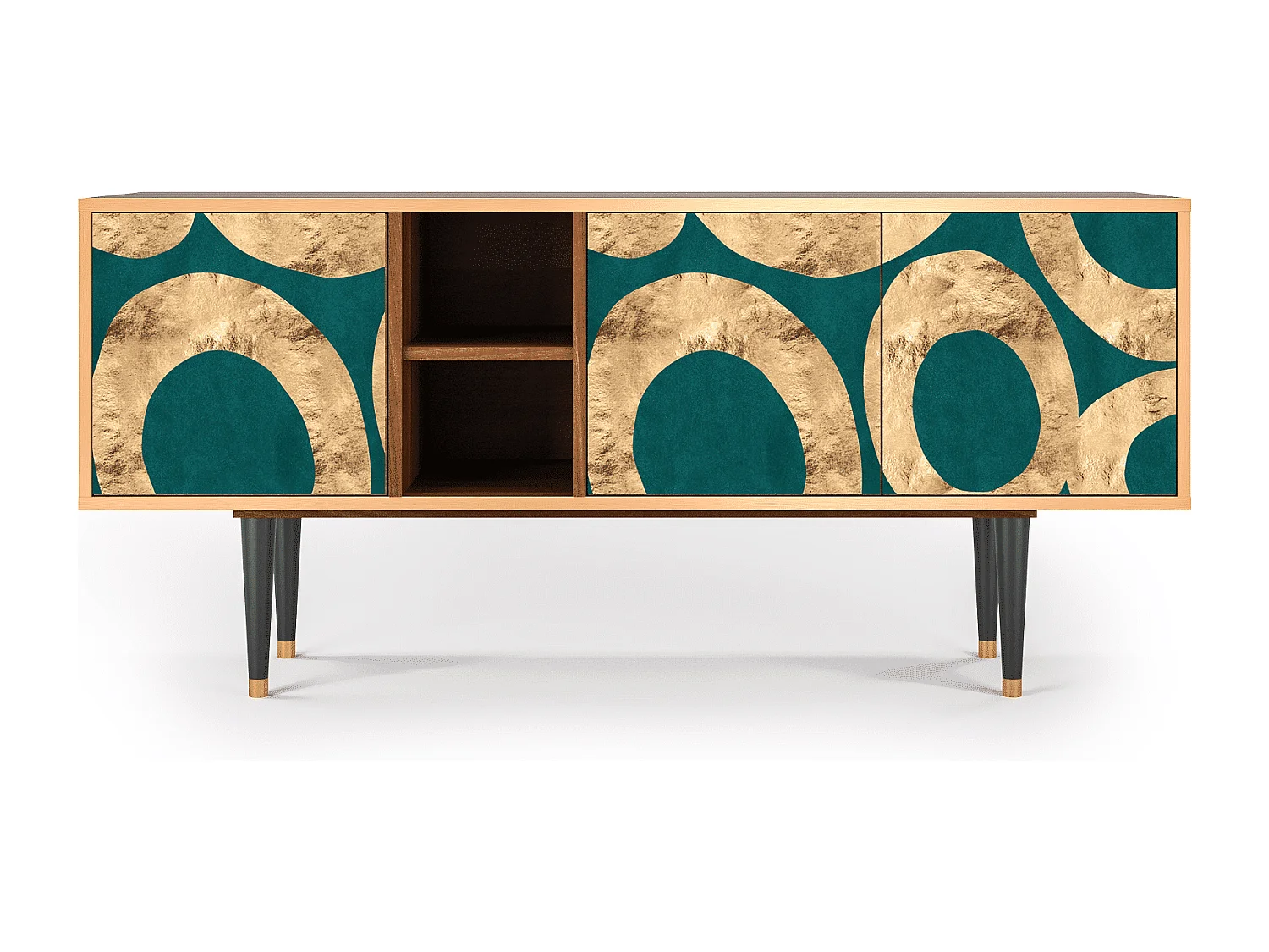 Meuble TV - 150х69х41 cm - T5 - Zircon Sphere, Noyer