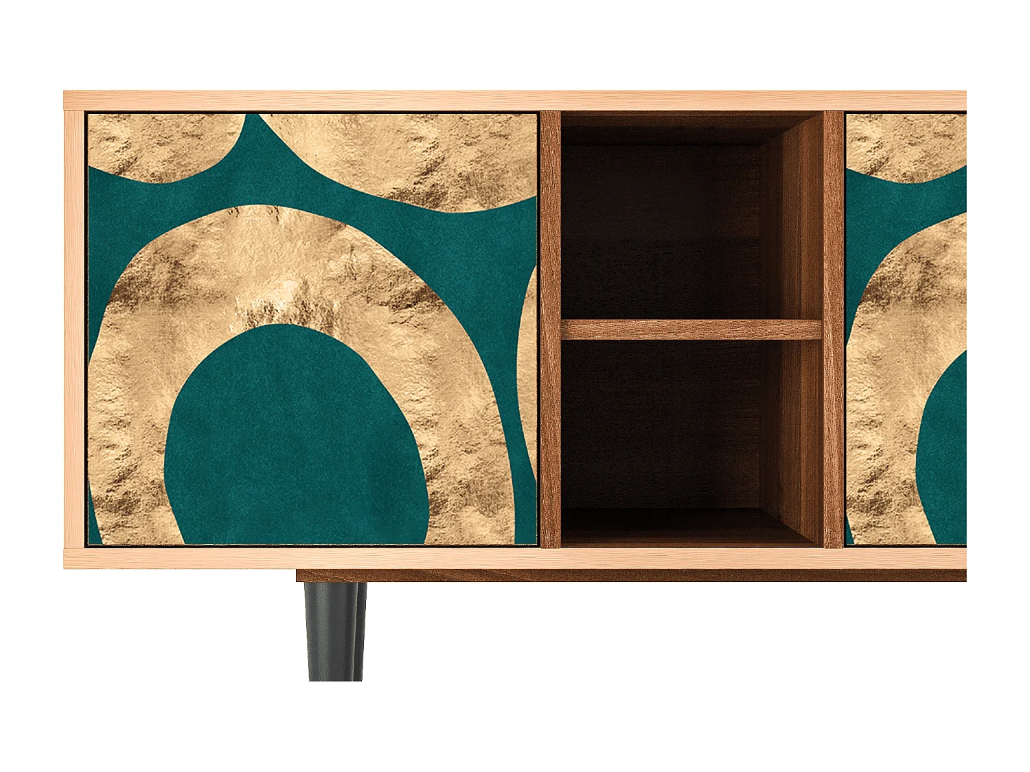 Meuble TV - 150х69х41 cm - T5 - Zircon Sphere, Noyer