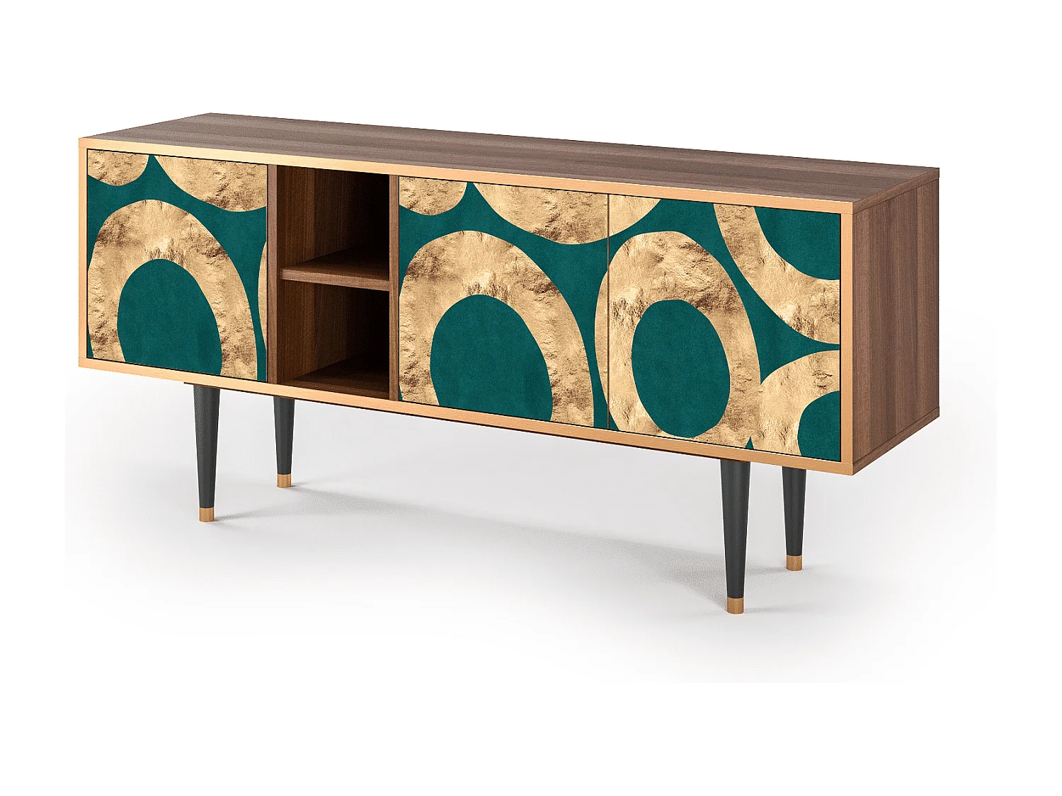 Mobile TV - 150х69х41 cm - T5 - Zircon Sphere, Noce