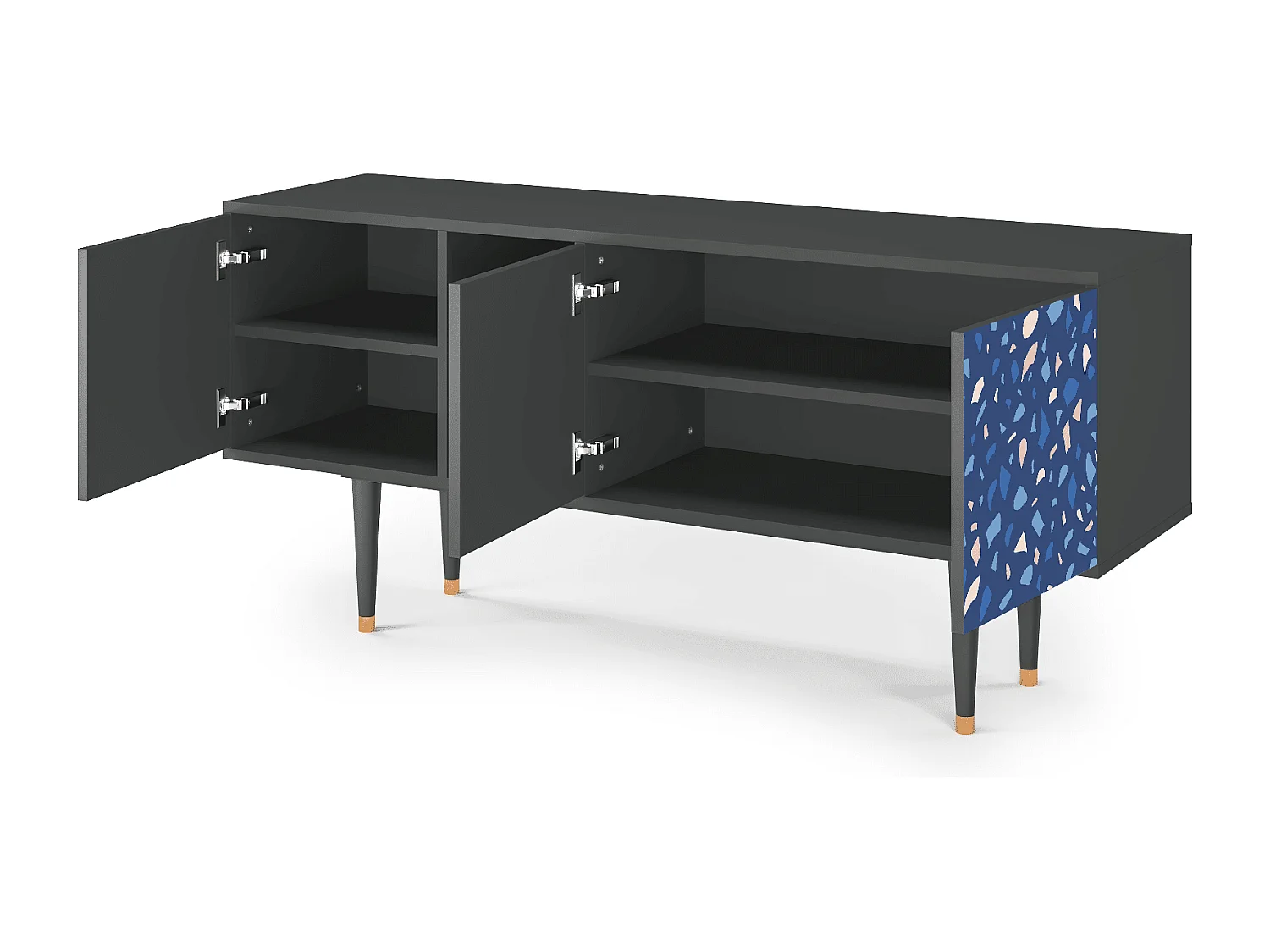 Mueble de TV - 150х69х41 cm - T5 - Soap Whirpool, Antracite