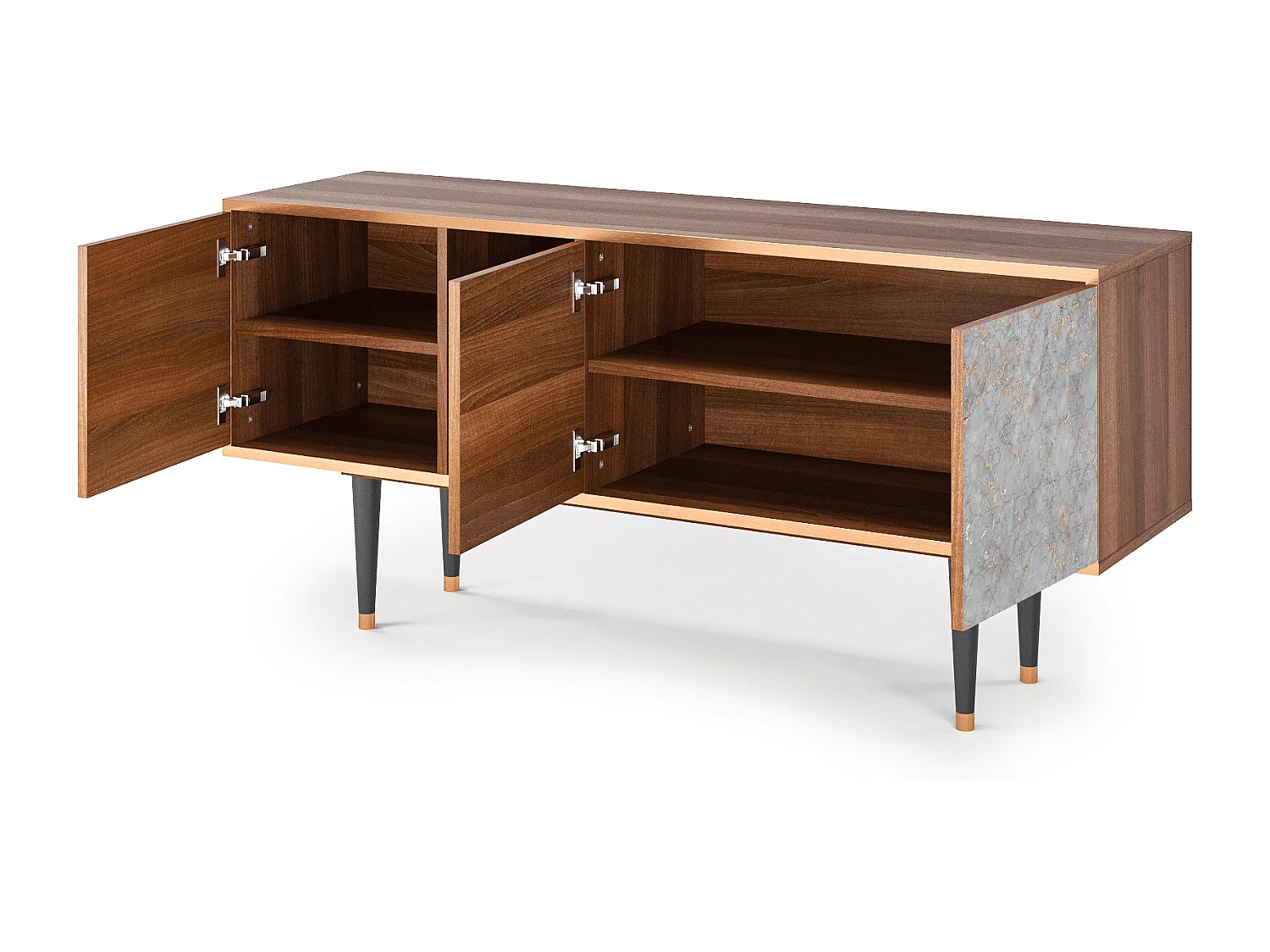 TV-Möbel - 150х69х41 cm - T5 - Mariana Trench, Walnuss