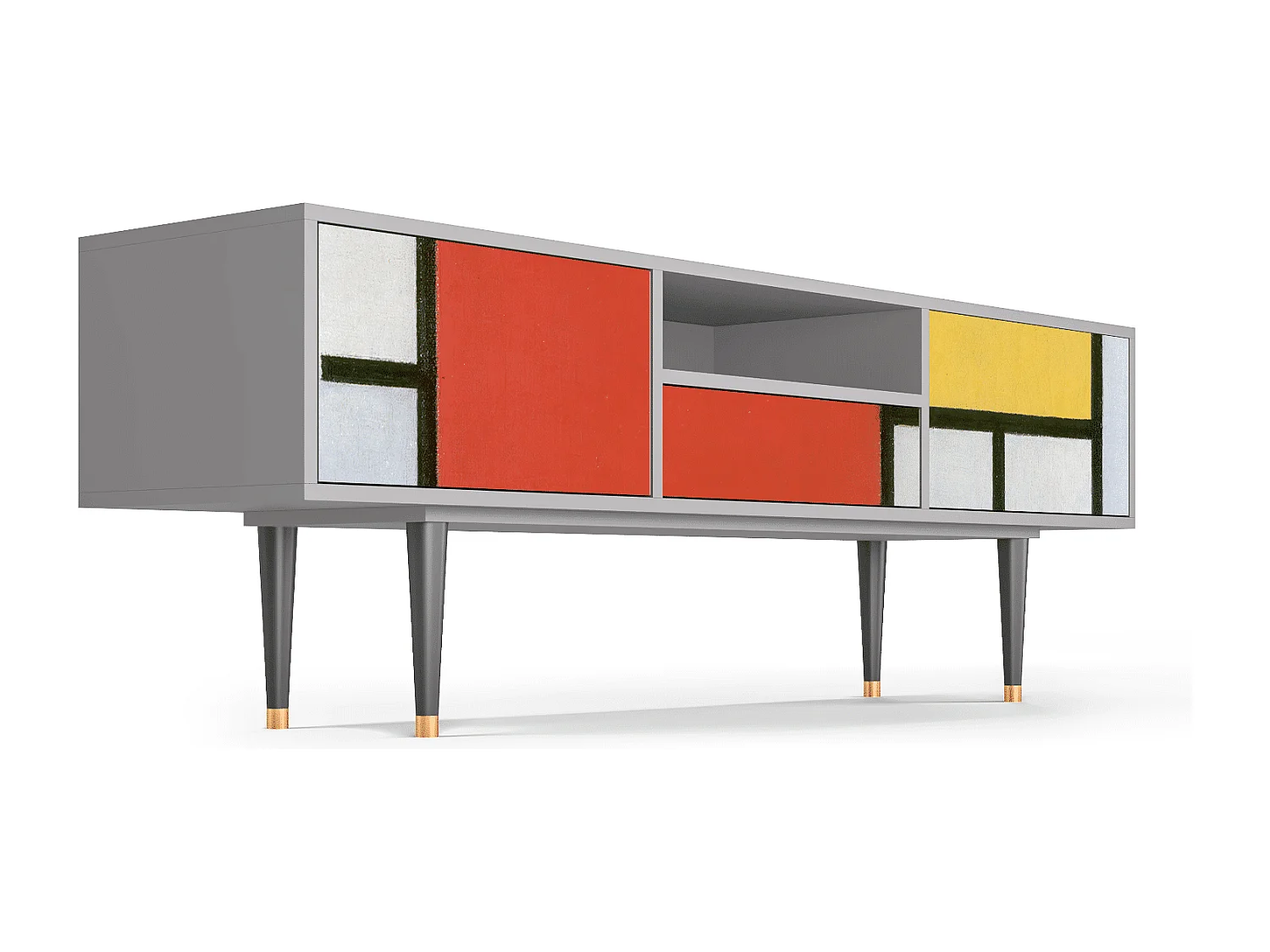 Mueble de TV - 170х59х41 cm - T6 - Composition, Cinza