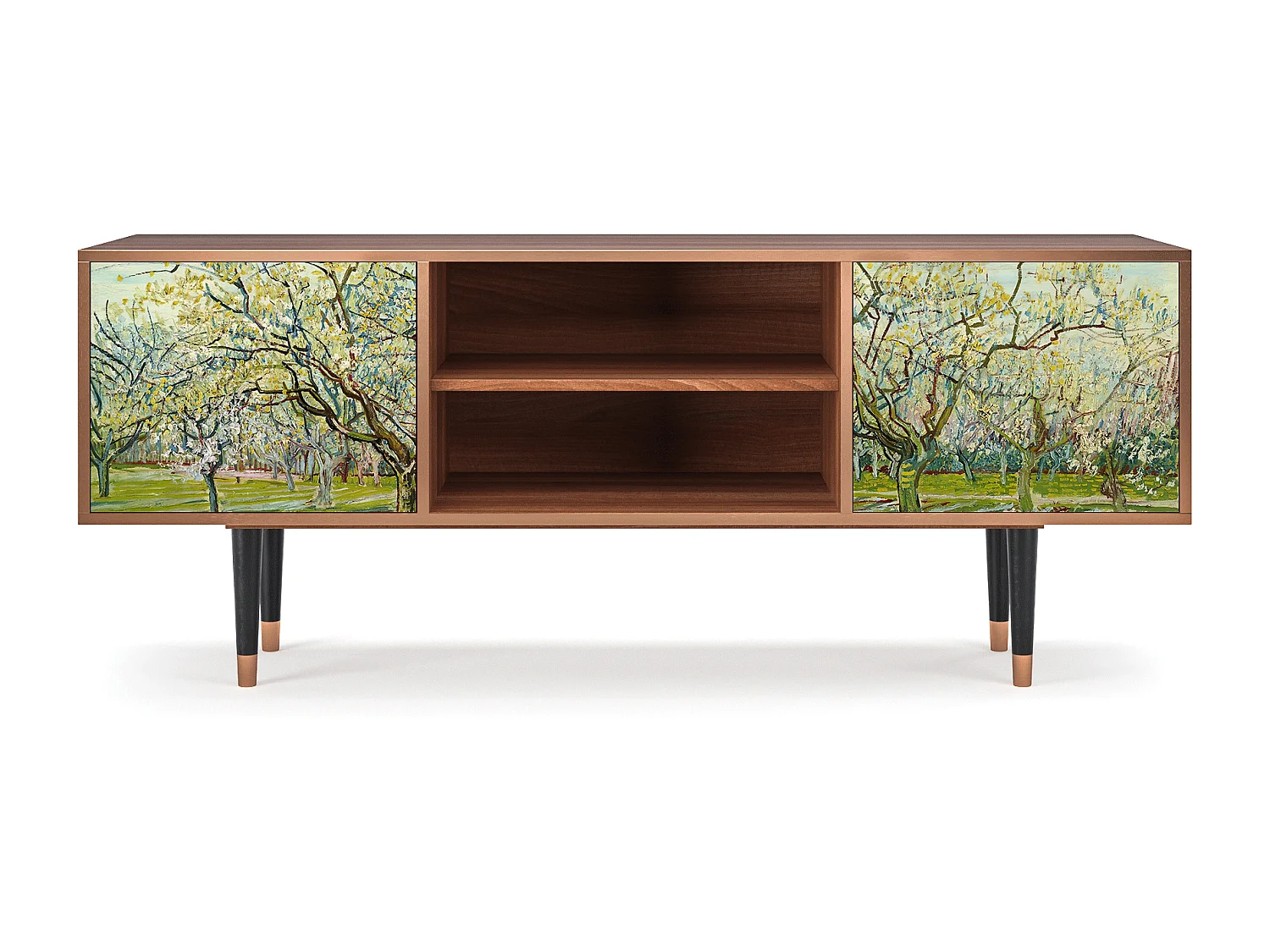 Mobile TV - 170х69х48 cm - T2 - The Bianco Orchard, Noce