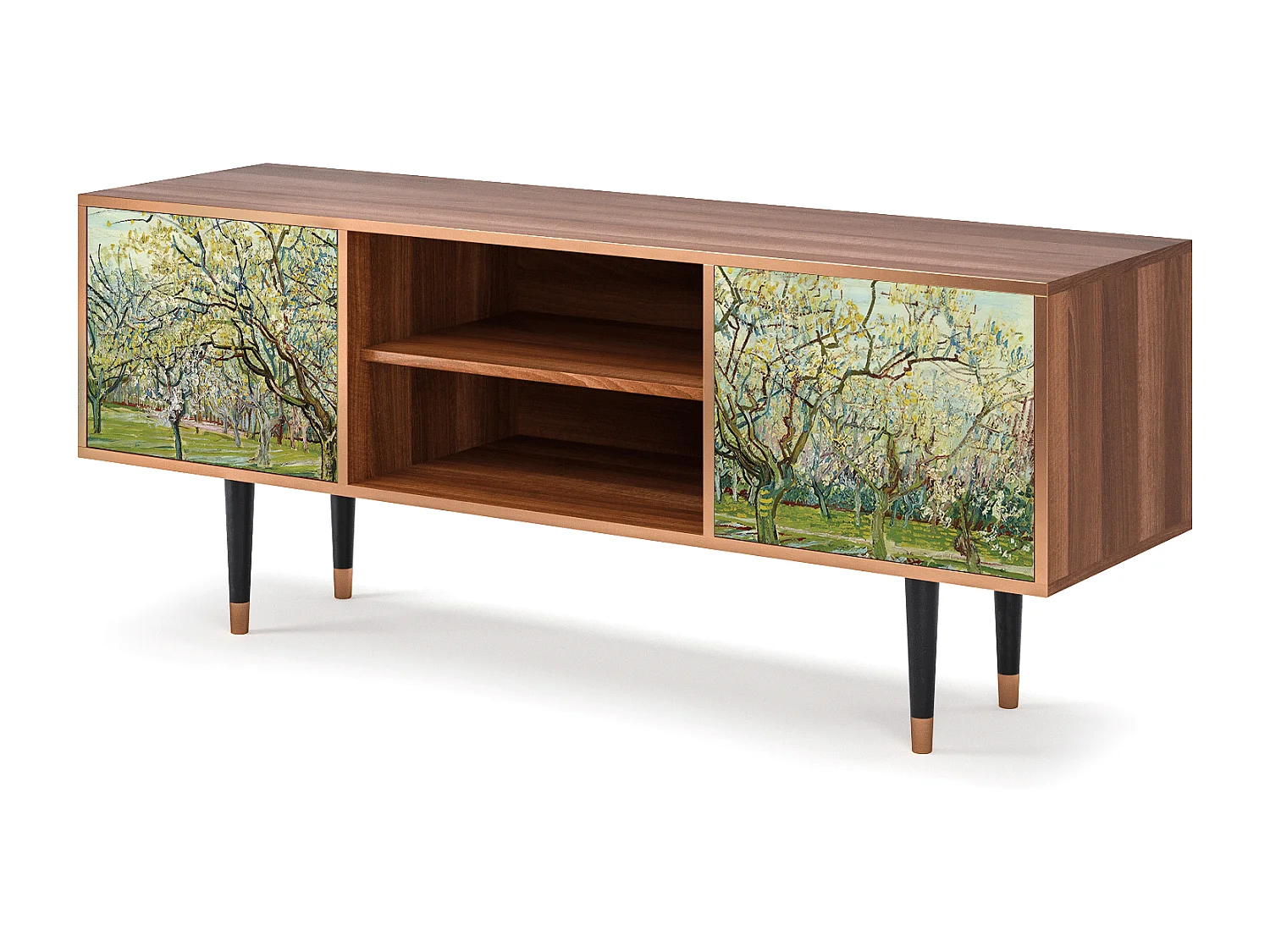 Mobile TV - 170х69х48 cm - T2 - The Bianco Orchard, Noce