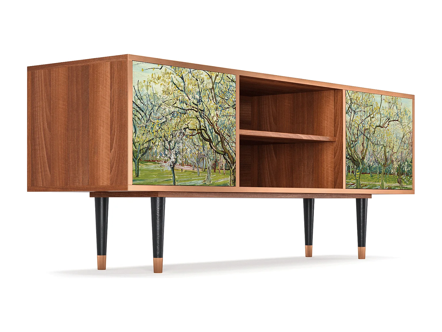 Mobile TV - 170х69х48 cm - T2 - The Bianco Orchard, Noce