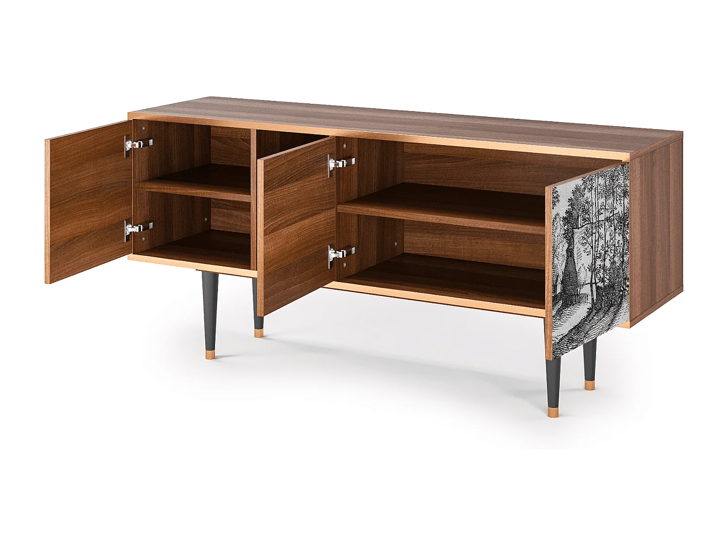 Mobile TV - 150х69х41 cm - T5 - Village Road, Noce