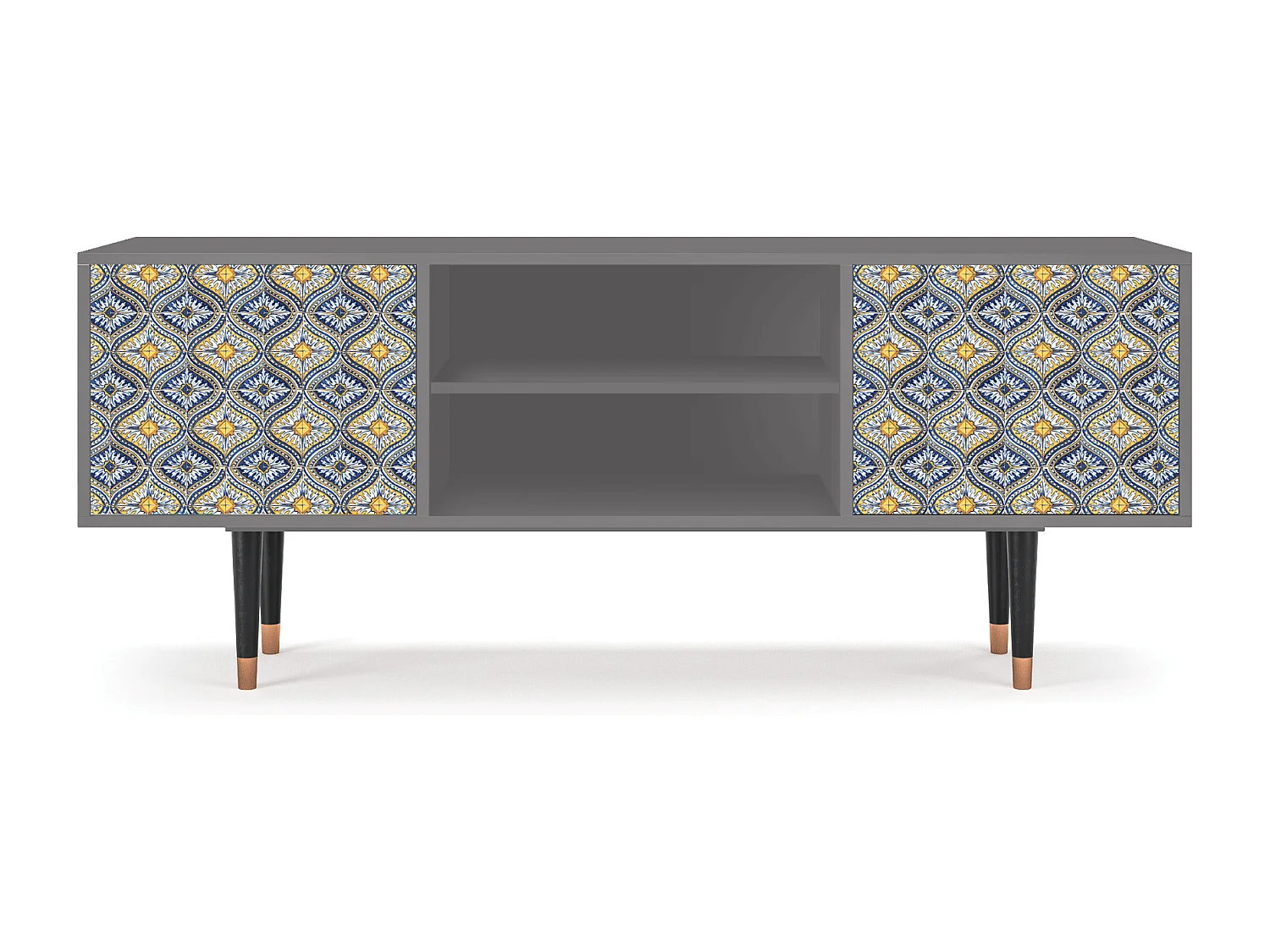 Mobile TV - 170х69х48 cm - T2 - Illusory Pattern, Grigio