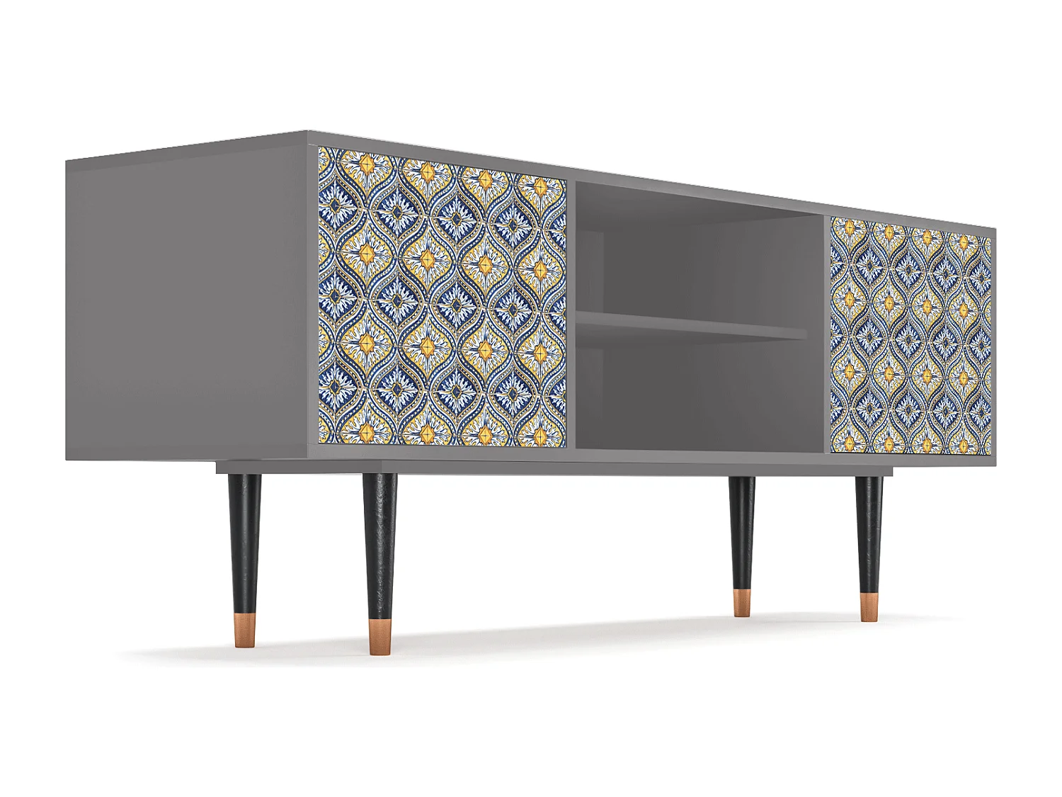 Mobile TV - 170х69х48 cm - T2 - Illusory Pattern, Grigio