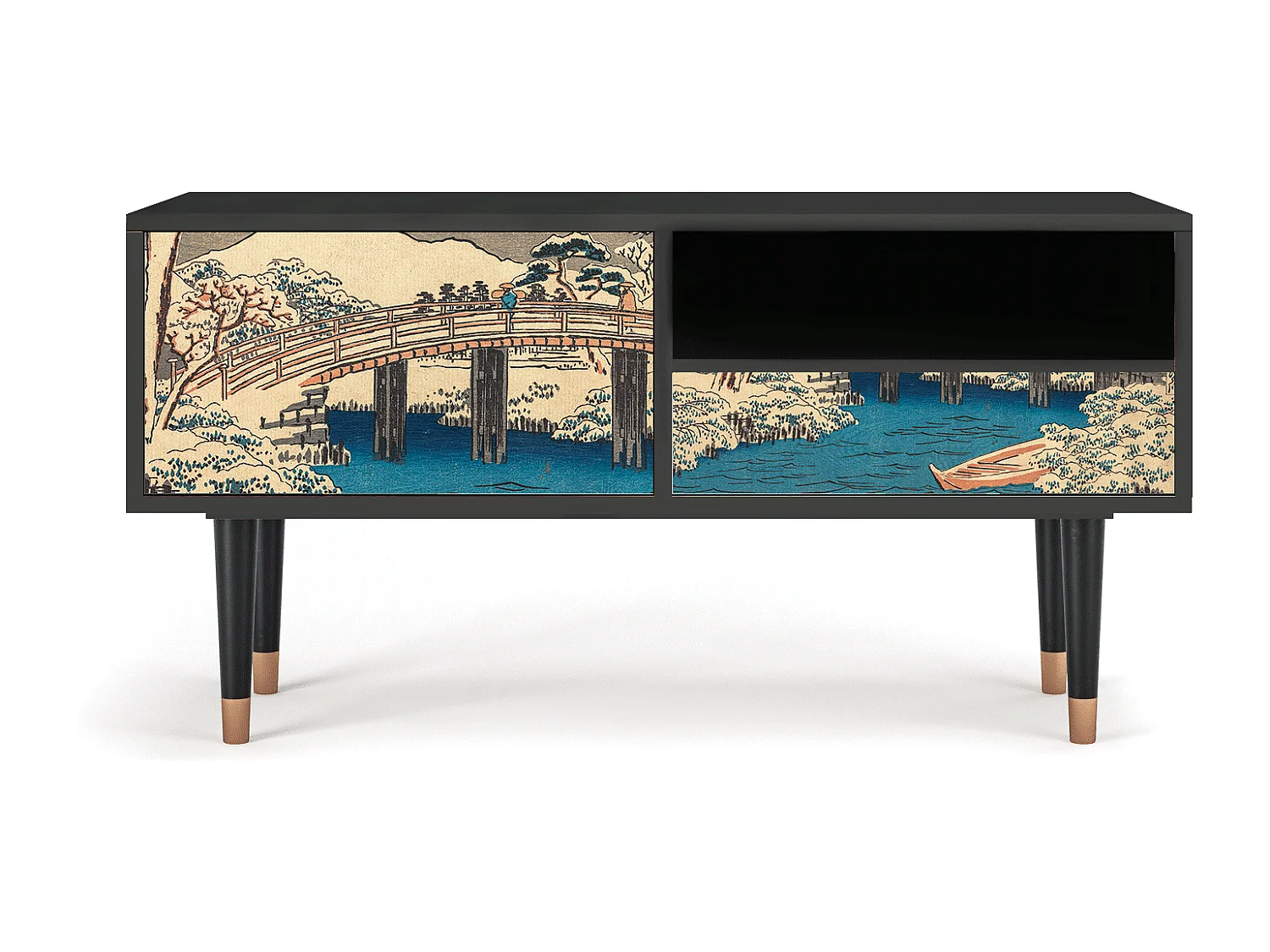 TV-Möbel - 115х59х48 cm - T3 - Katabira River, Anthrazit