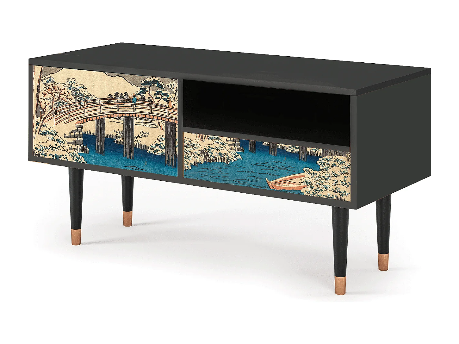 TV-Möbel - 115х59х48 cm - T3 - Katabira River, Anthrazit