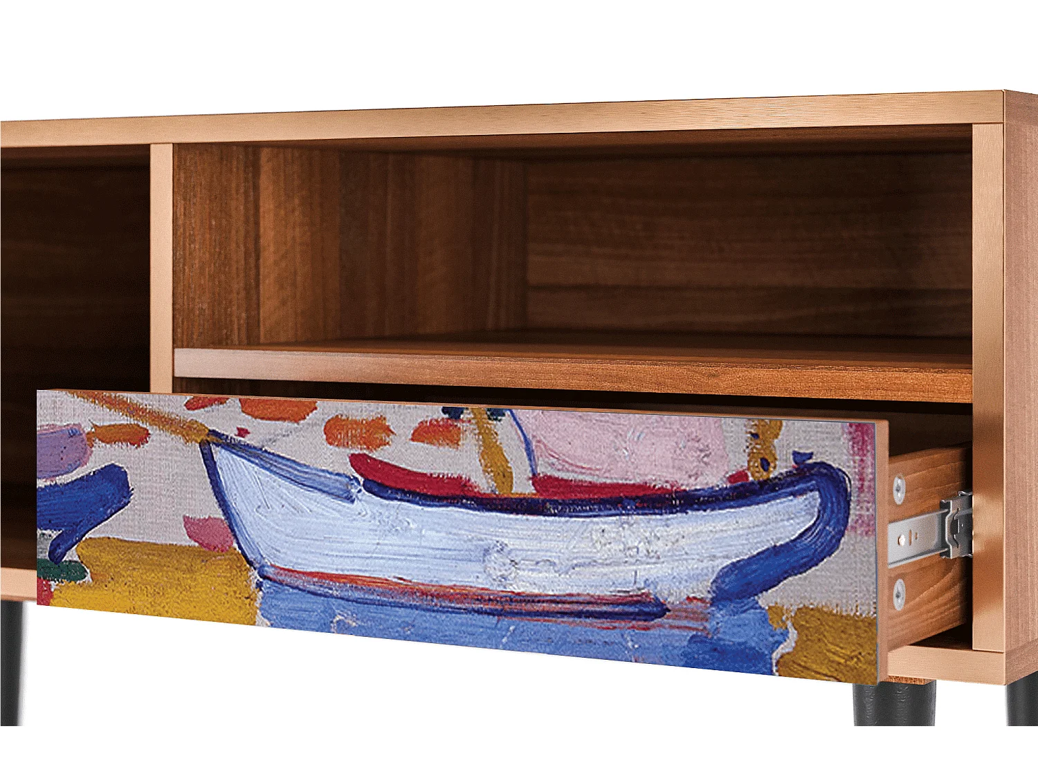 TV-Möbel - 115х59х48 cm - T3 - The Port of Collioure , Walnuss