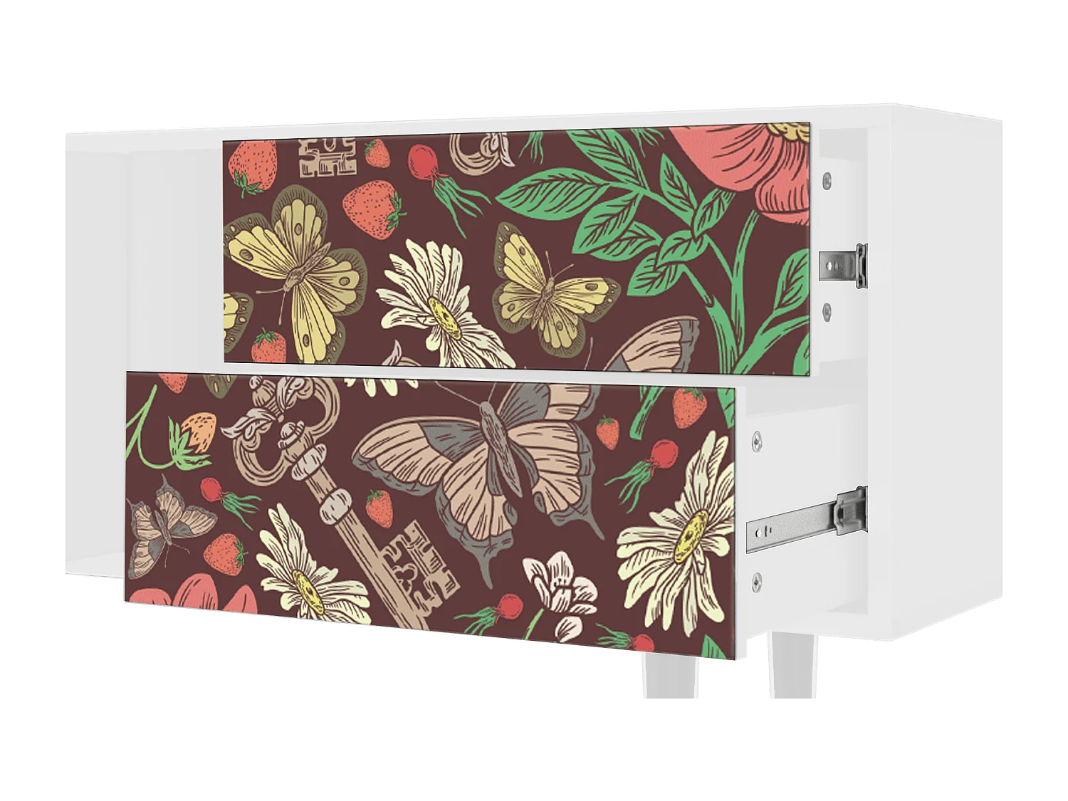 Mueble de TV - 170х69х48 cm - T1 - Alice in Wonderland, Branco