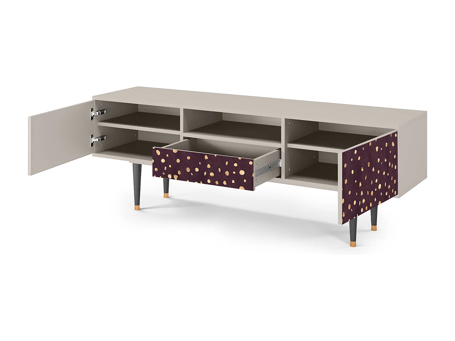 Meuble TV - 170х59х41 cm - T6 - Glowworms, Sable