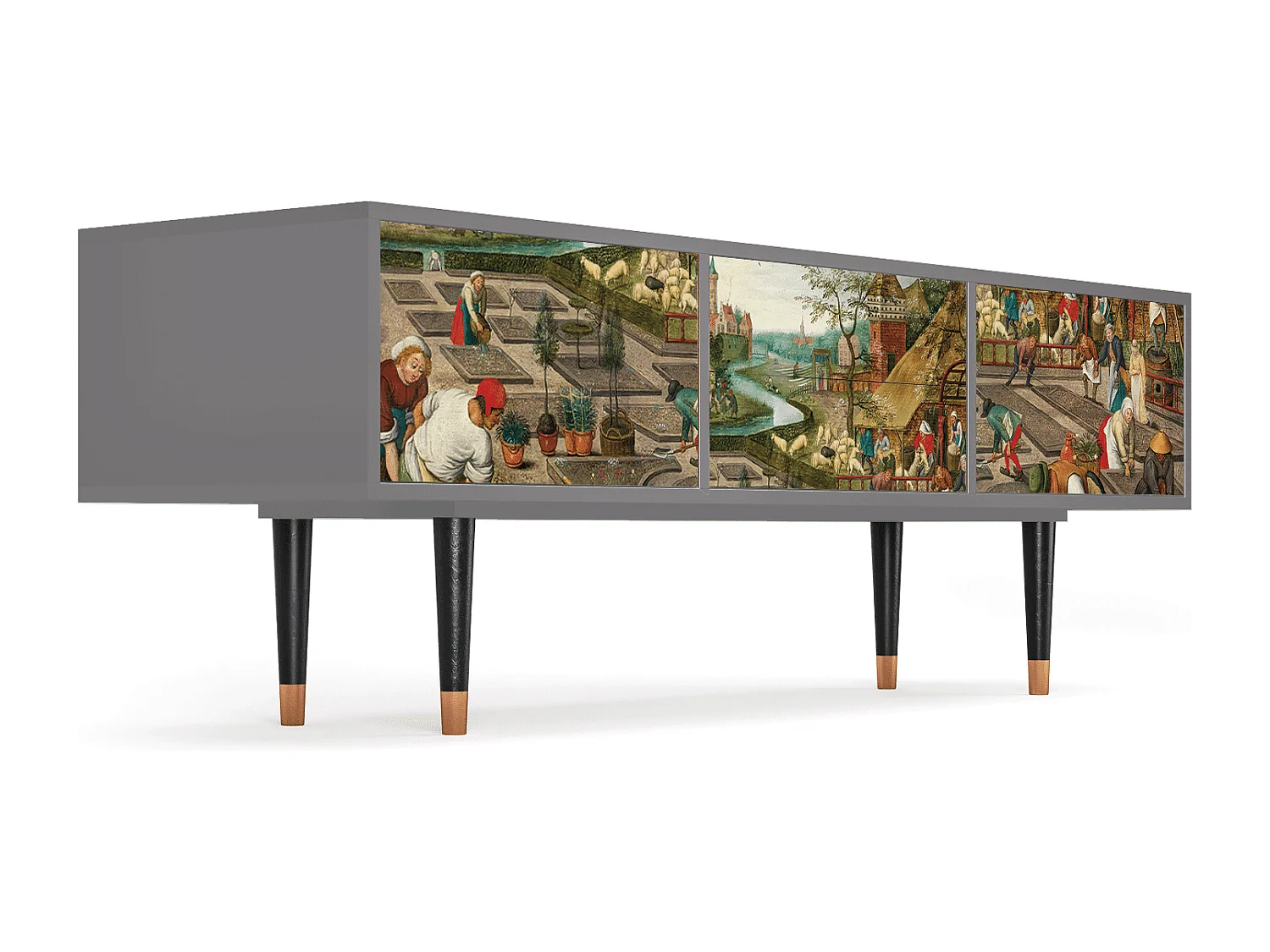 Mobile TV - 170х59х48 cm - T4 - The Younger - Spring, Grigio