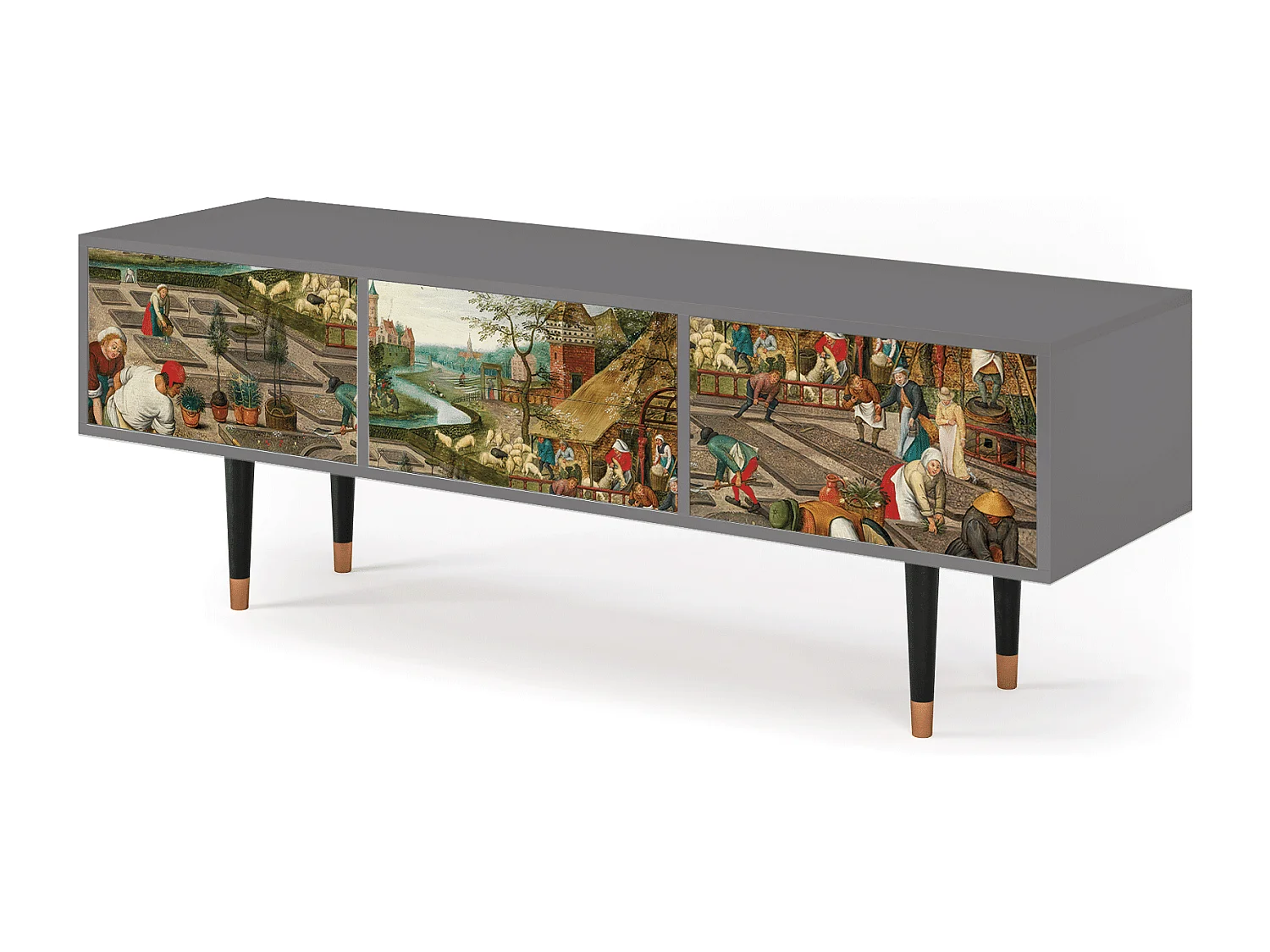 Meuble TV - 170х59х48 cm - T4 - The Younger - Spring, Gris