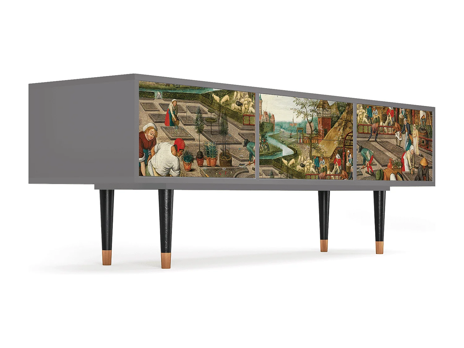 Meuble TV - 170х59х48 cm - T4 - The Younger - Spring, Gris