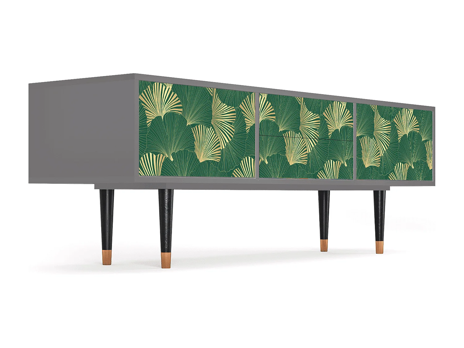 Meuble TV - 170х59х48 cm - T4 - Gold Ginkgo, Gris