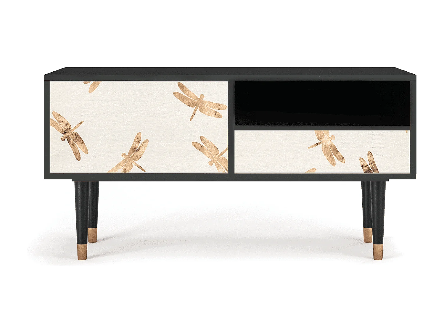 Meuble TV - 115х59х48 cm - T3 - Nude Dragonflies, Anthracite