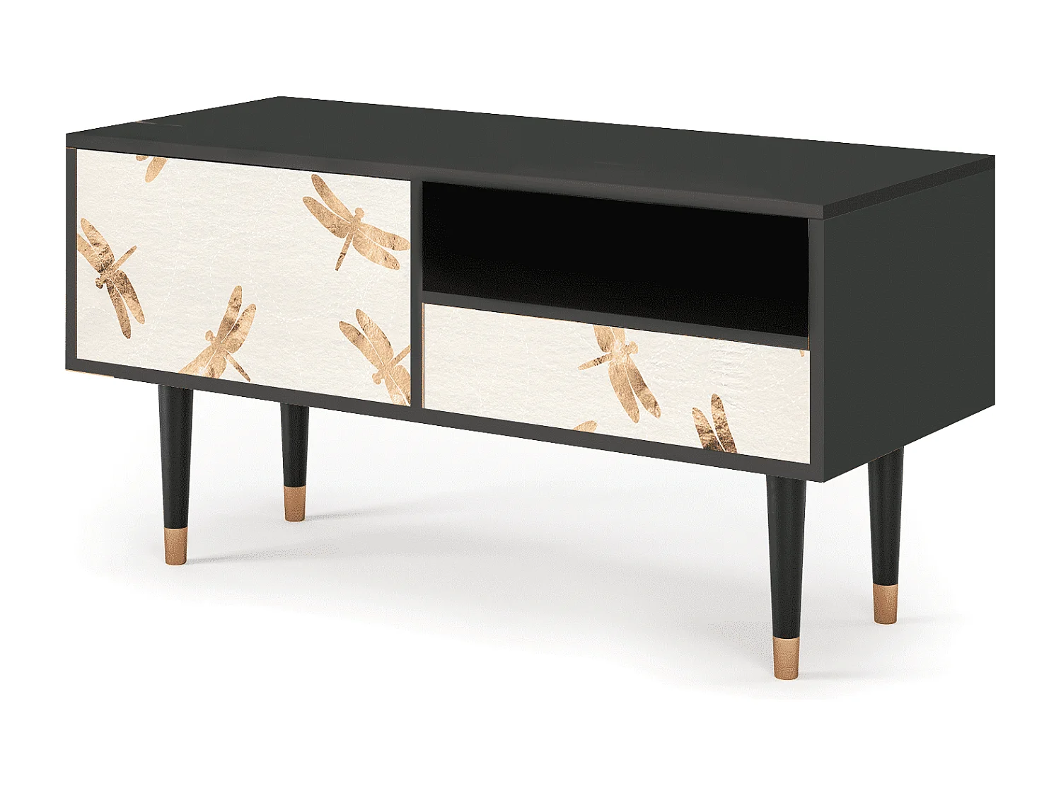 Meuble TV - 115х59х48 cm - T3 - Nude Dragonflies, Anthracite