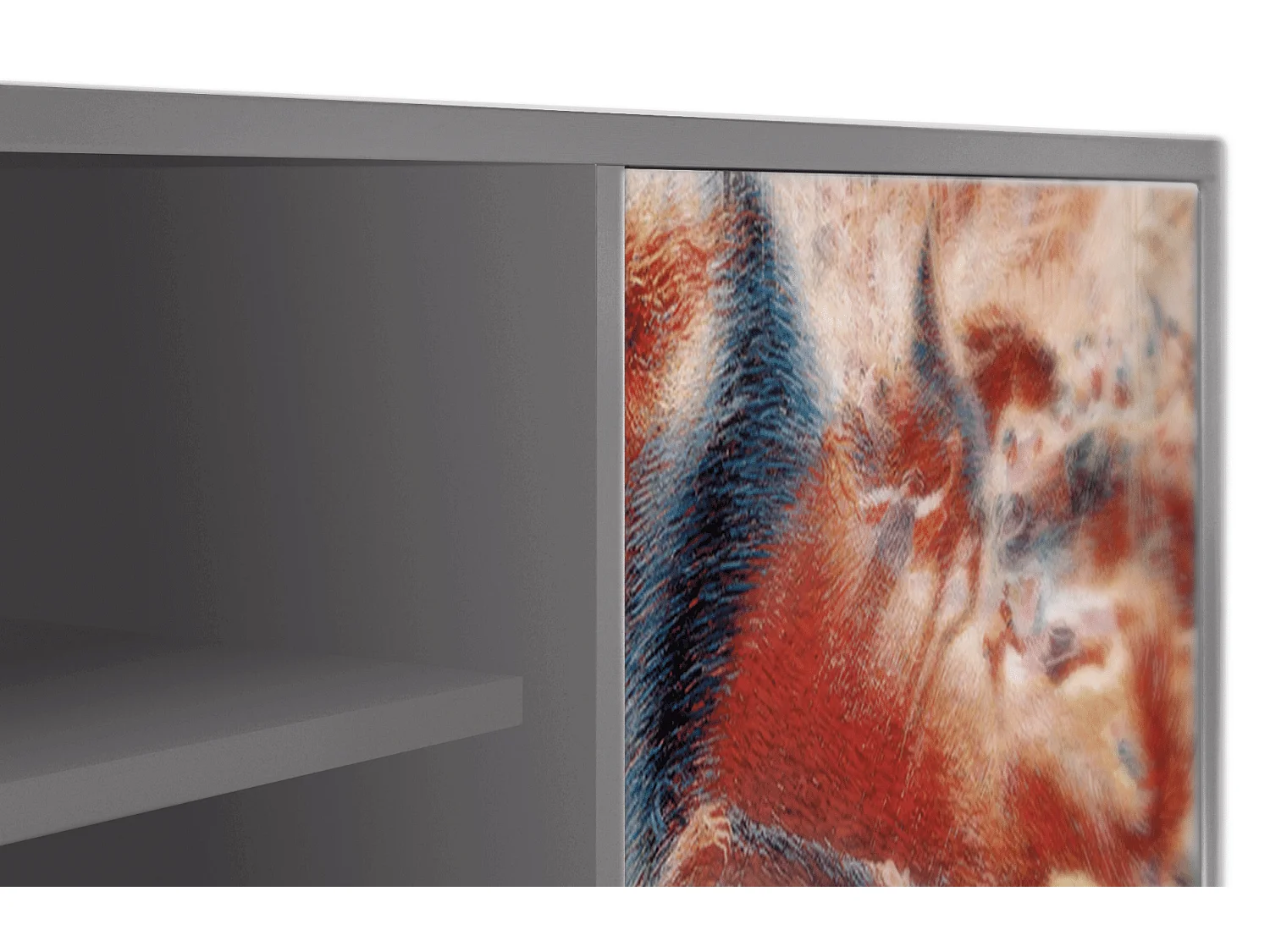 Szafka RTV - 170х69х48 cm - T2 - The City Rises, Szary