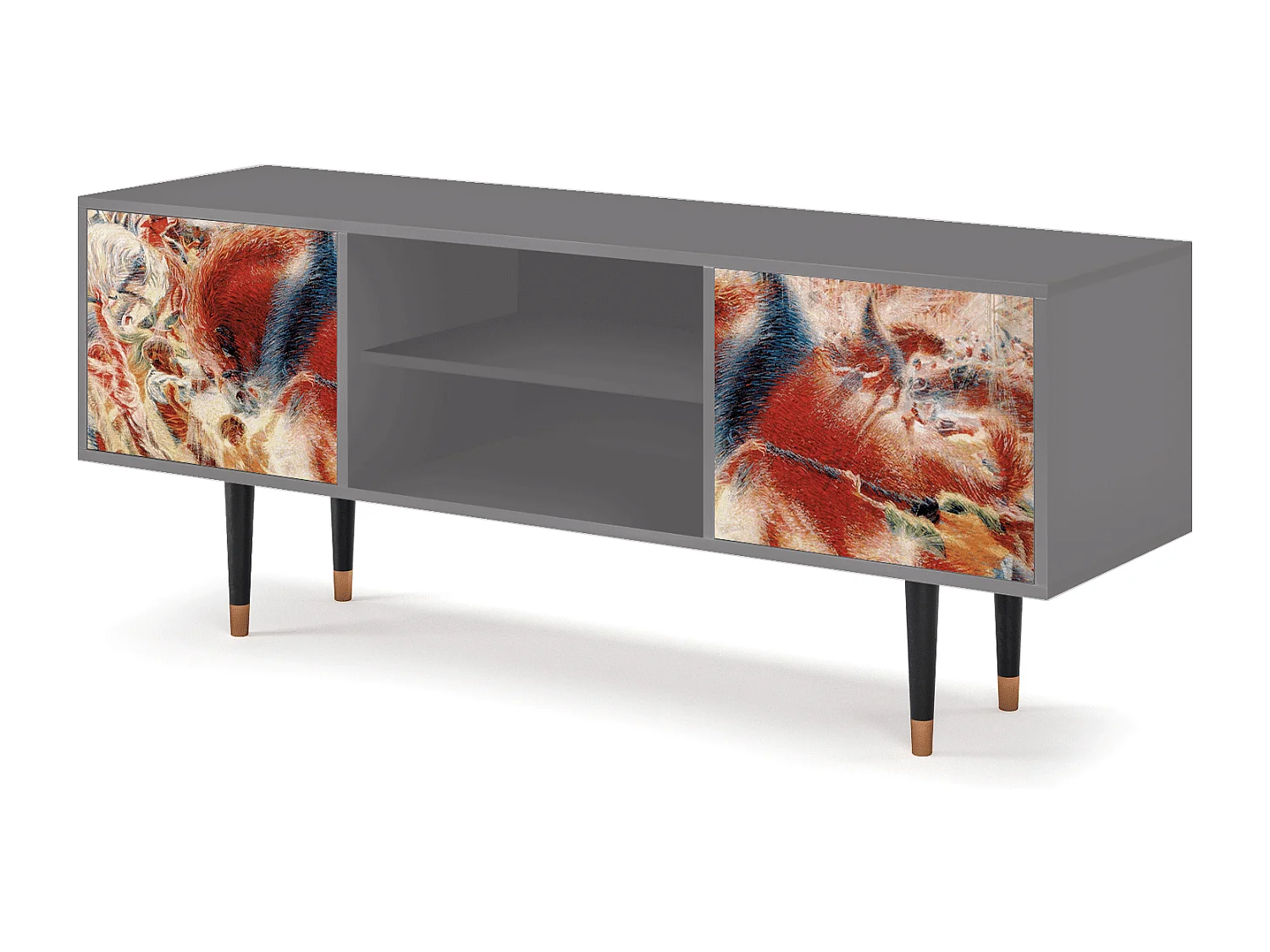 Meuble TV - 170х69х48 cm - T2 - The City Rises, Gris