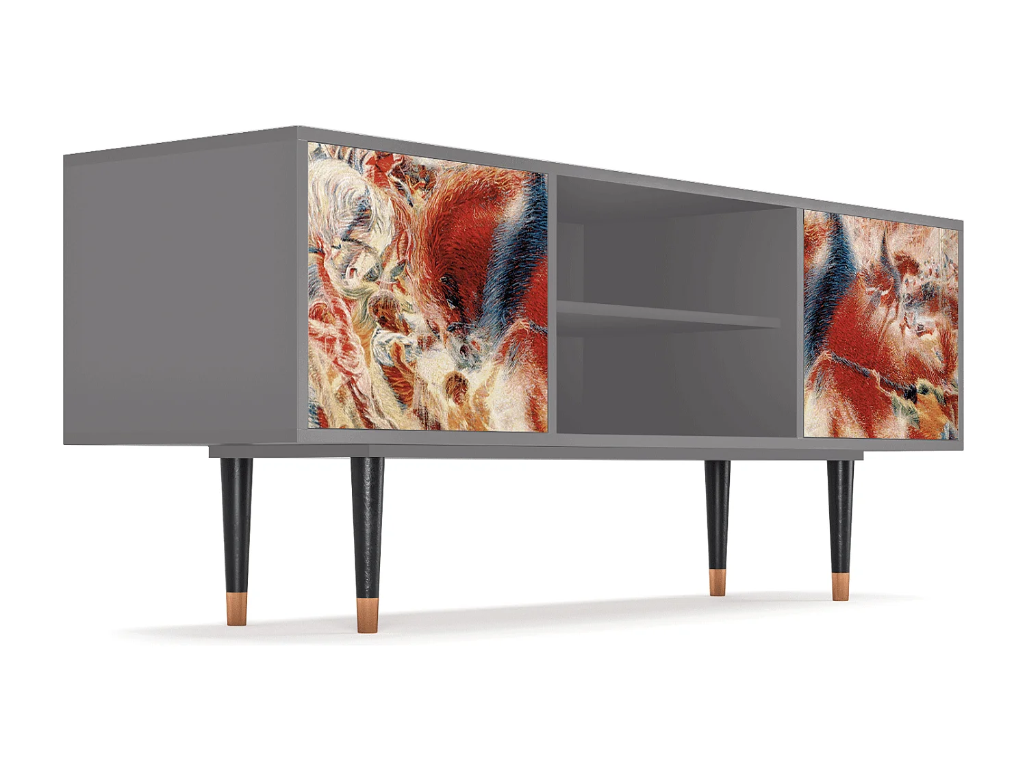 Meuble TV - 170х69х48 cm - T2 - The City Rises, Gris