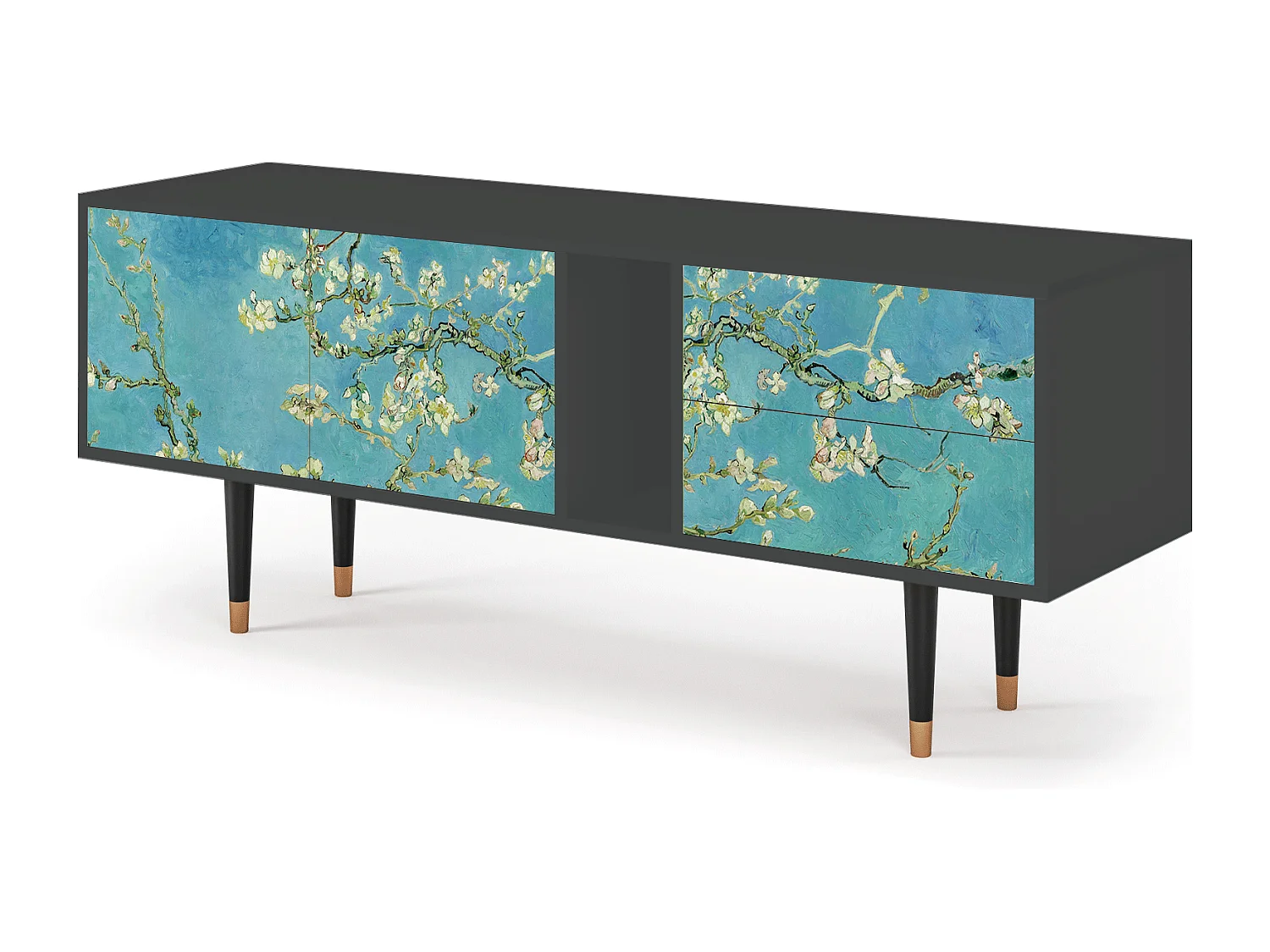 Mobile TV - 170х69х48 cm - T1 - Almond Blossom, Antracite